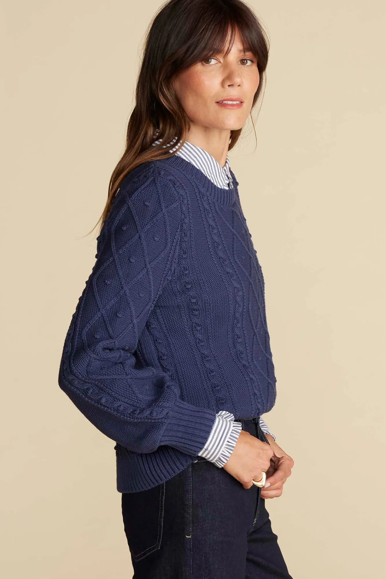 Amour Vert Faedra Organic Cotton Sweater- Sweaters & Cardigans