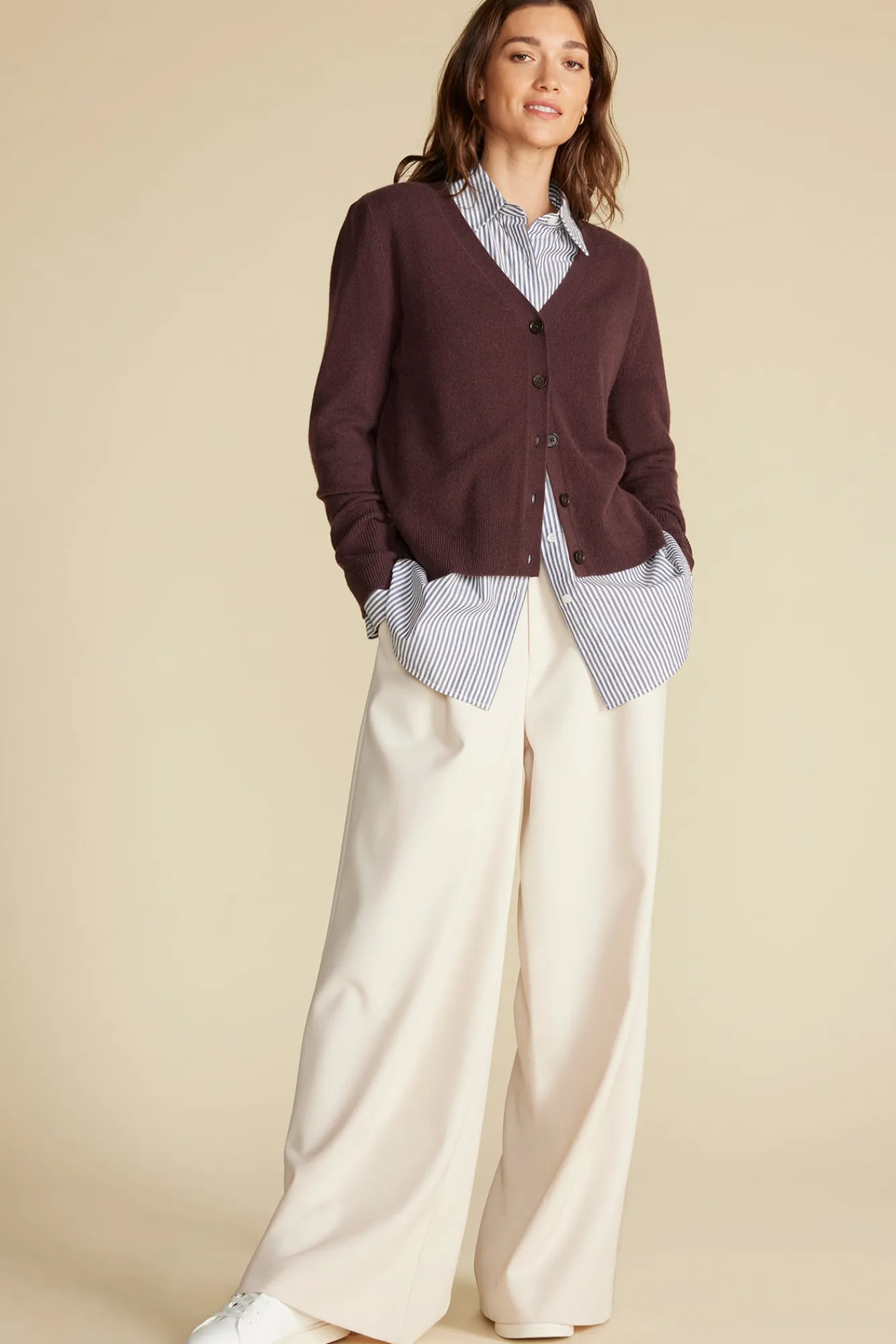 Amour Vert Mason Cashmere Cardigan- Sweaters & Cardigans