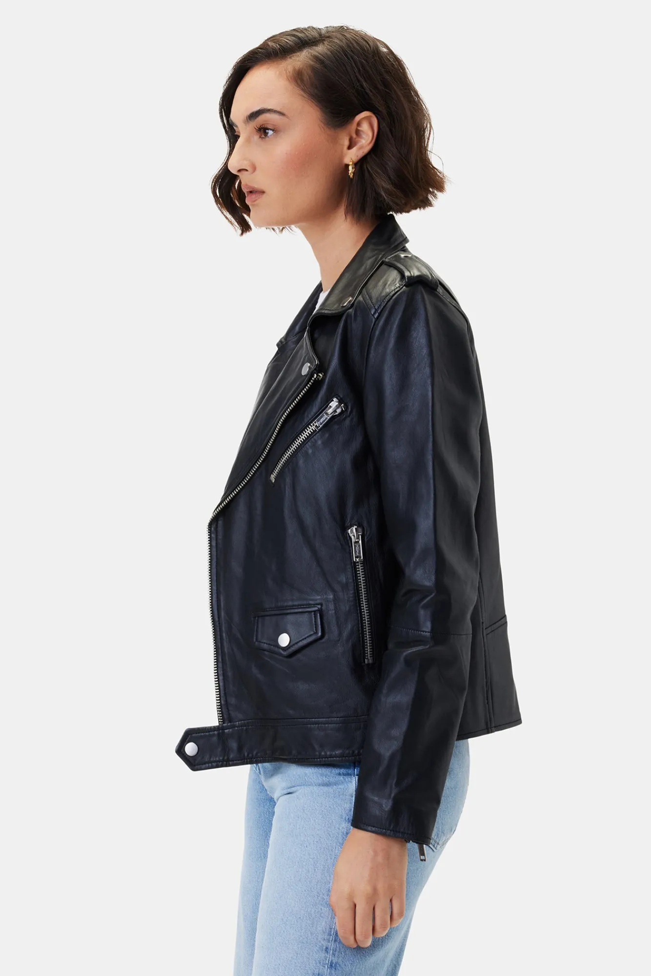 Amour Vert Deadwood River Leather Jacket- Jackets & Outerwear
