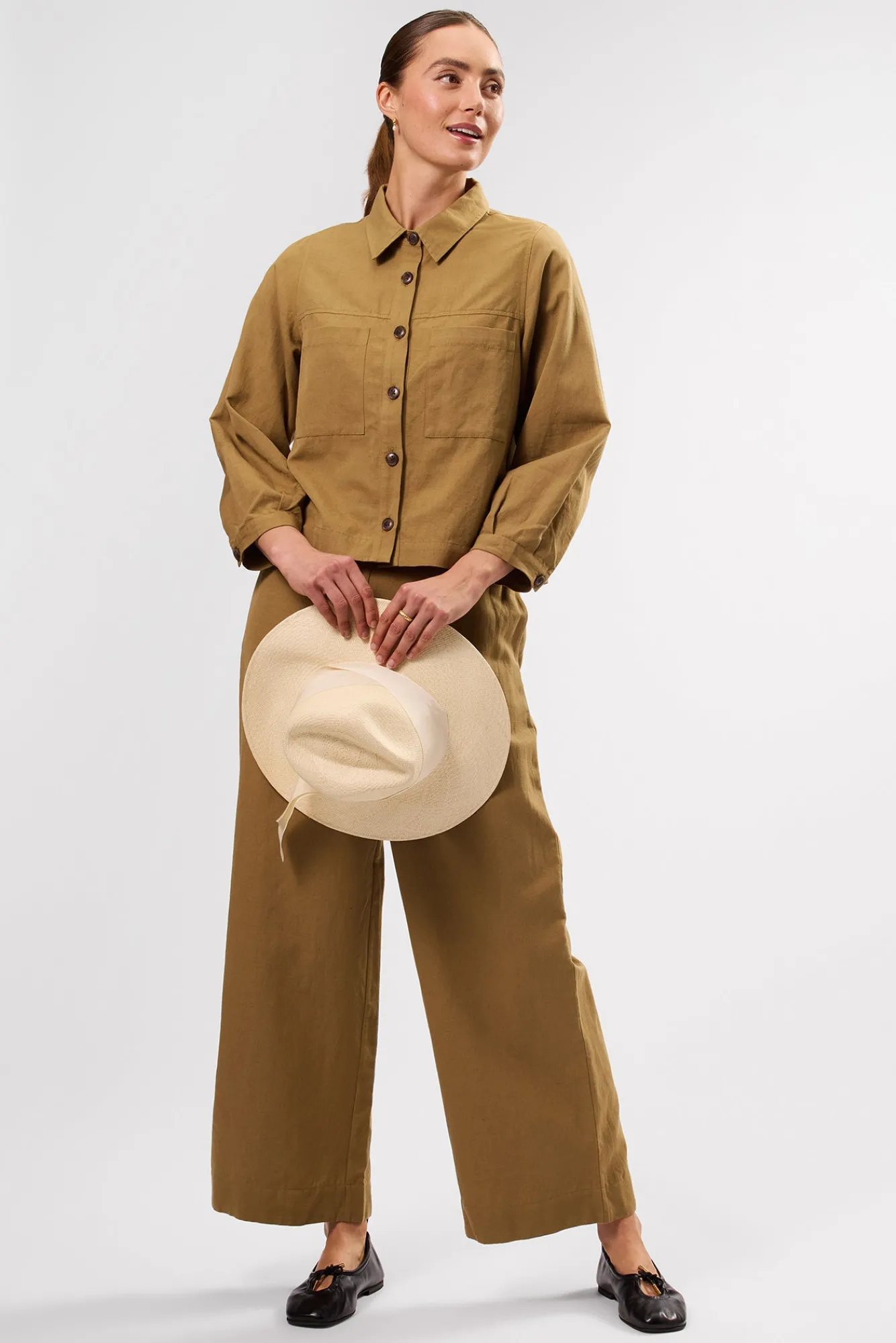 Amour Vert Genevieve Cotton Linen Jacket- Clearance