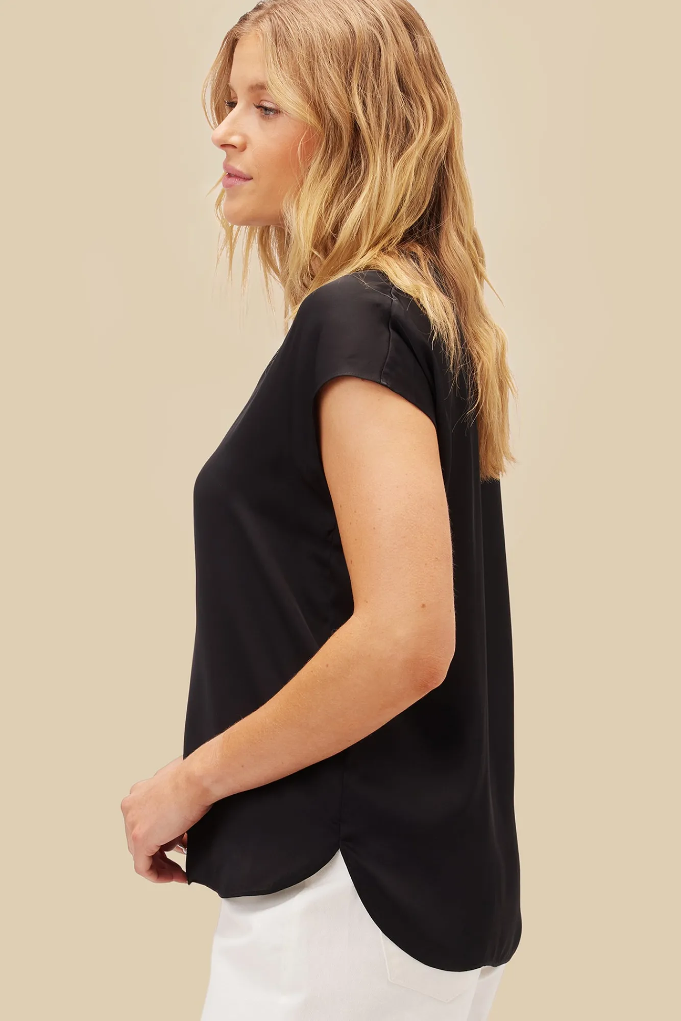 Amour Vert Ren Recycled Sateen Blouse- Blouses & Shirts|Tops