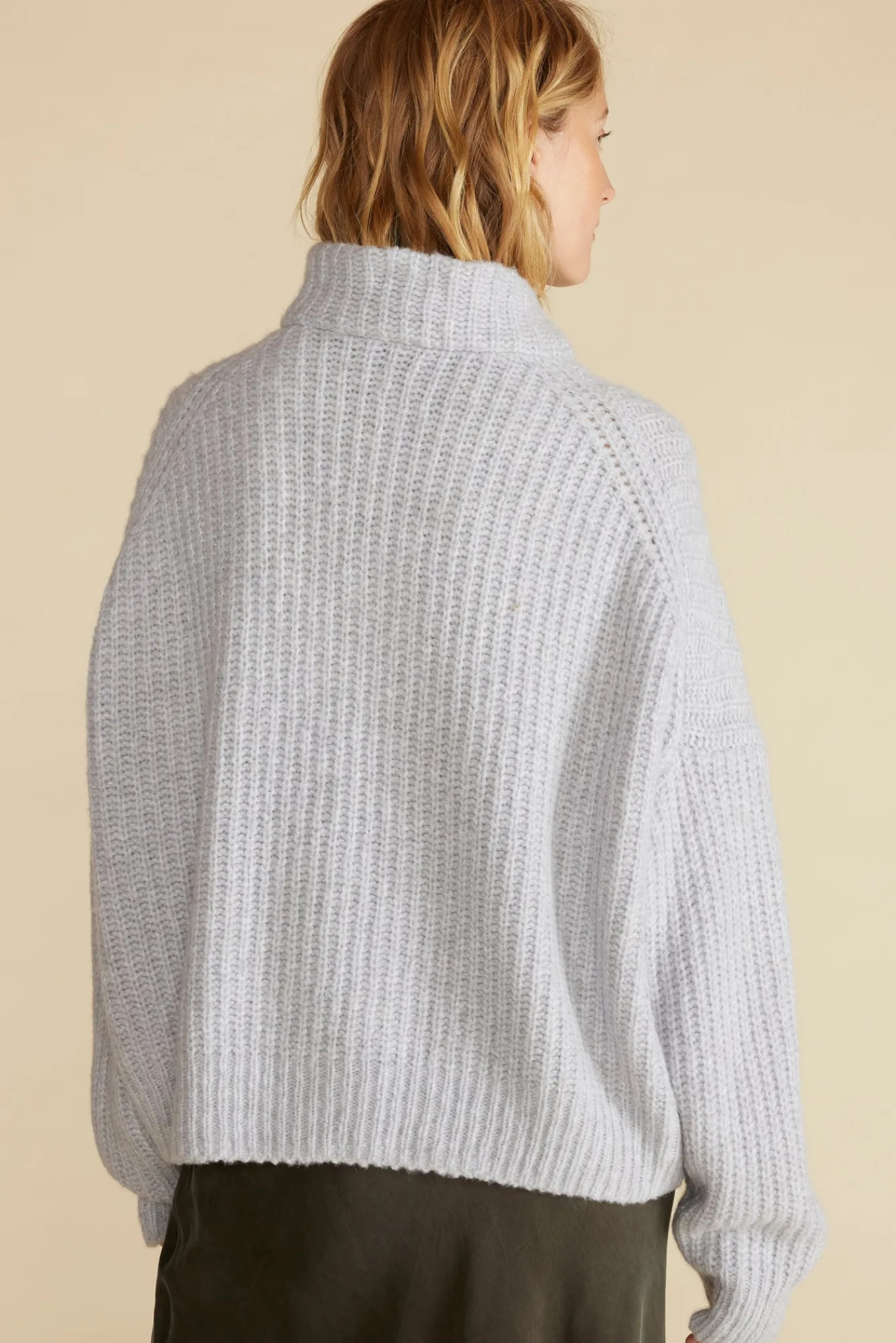 Amour Vert Veronique Chunky Half Zip Pullover Sweater- Sweaters & Cardigans|Clearance