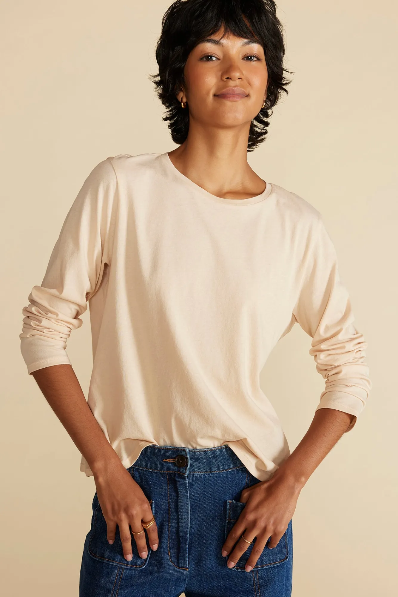 Amour Vert Berkeley Long Sleeve Tee- Tops|Tees