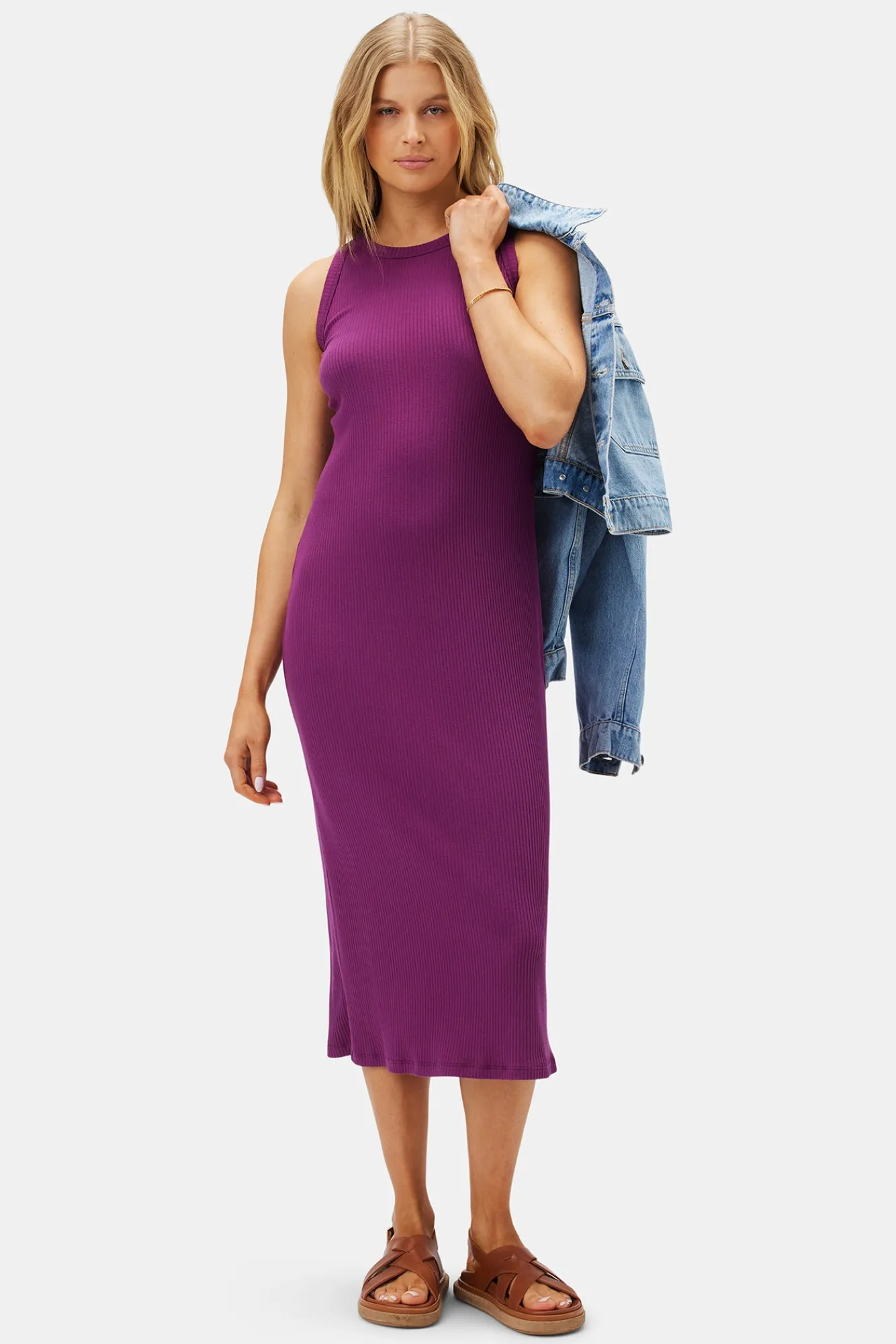 Amour Vert Brantley Paris Rib Dress- Dresses|Clearance