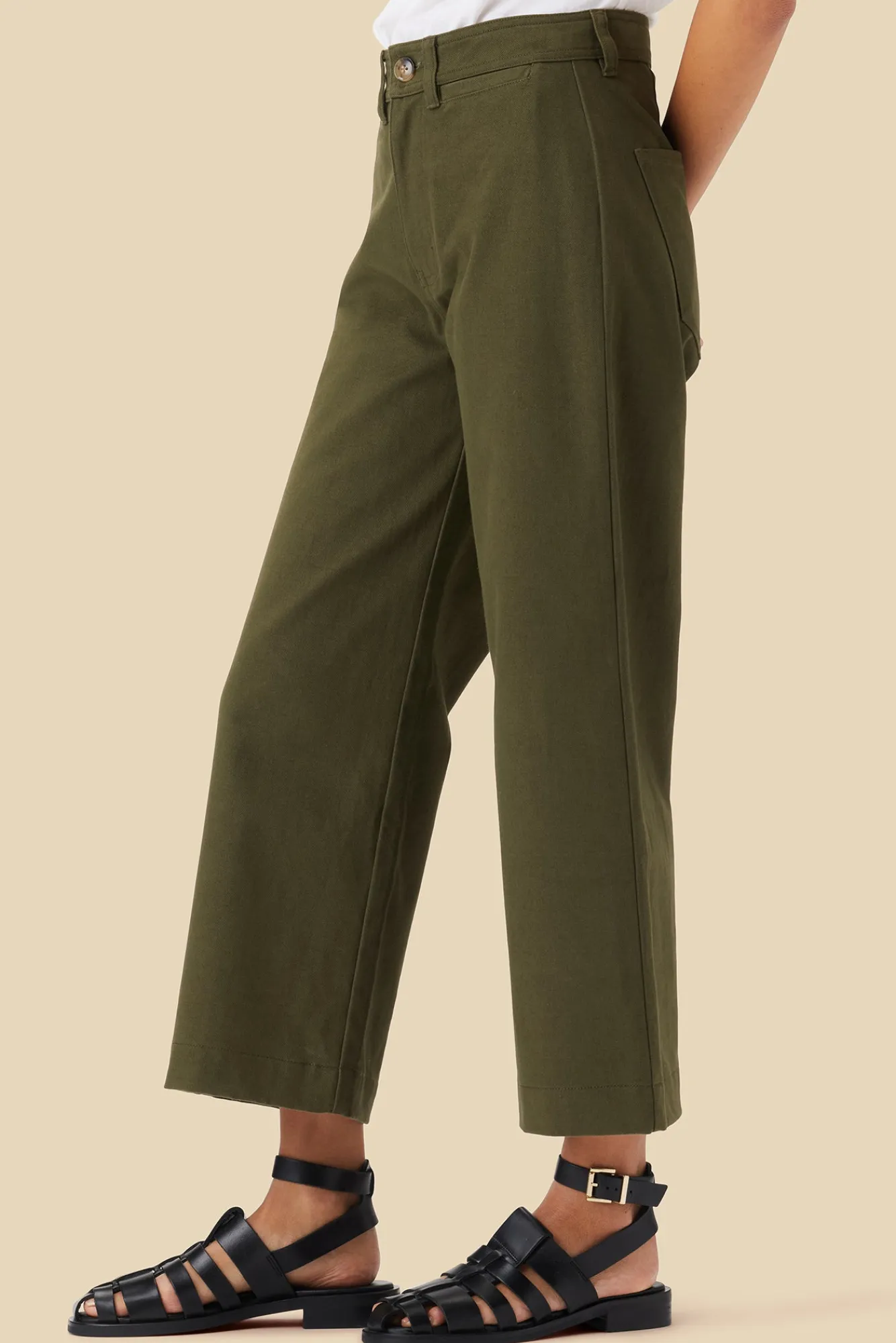 Amour Vert Wide Leg Utility Pant- Pants|Clearance