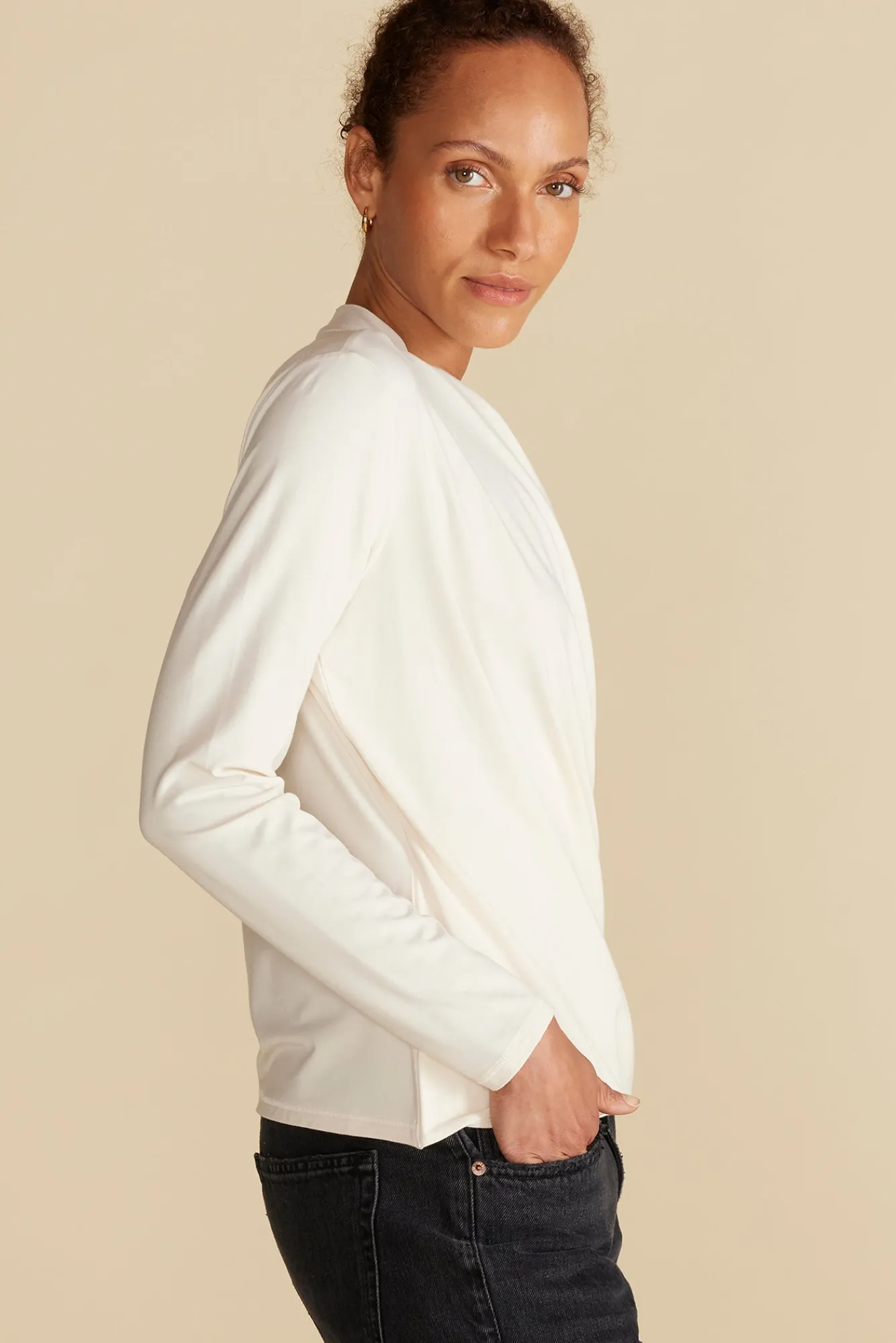 Amour Vert Calais Bamboo Knit Blouse- Blouses & Shirts|Tops