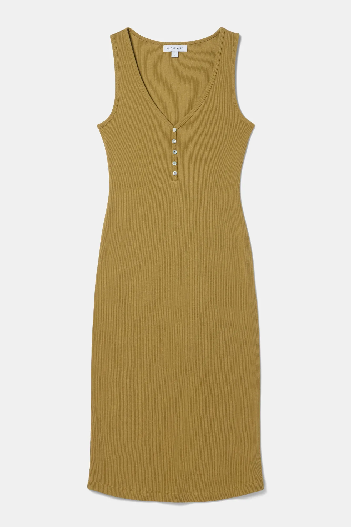 Amour Vert Deacon Organic Cotton Modal Rib Dress- Dresses|Clearance