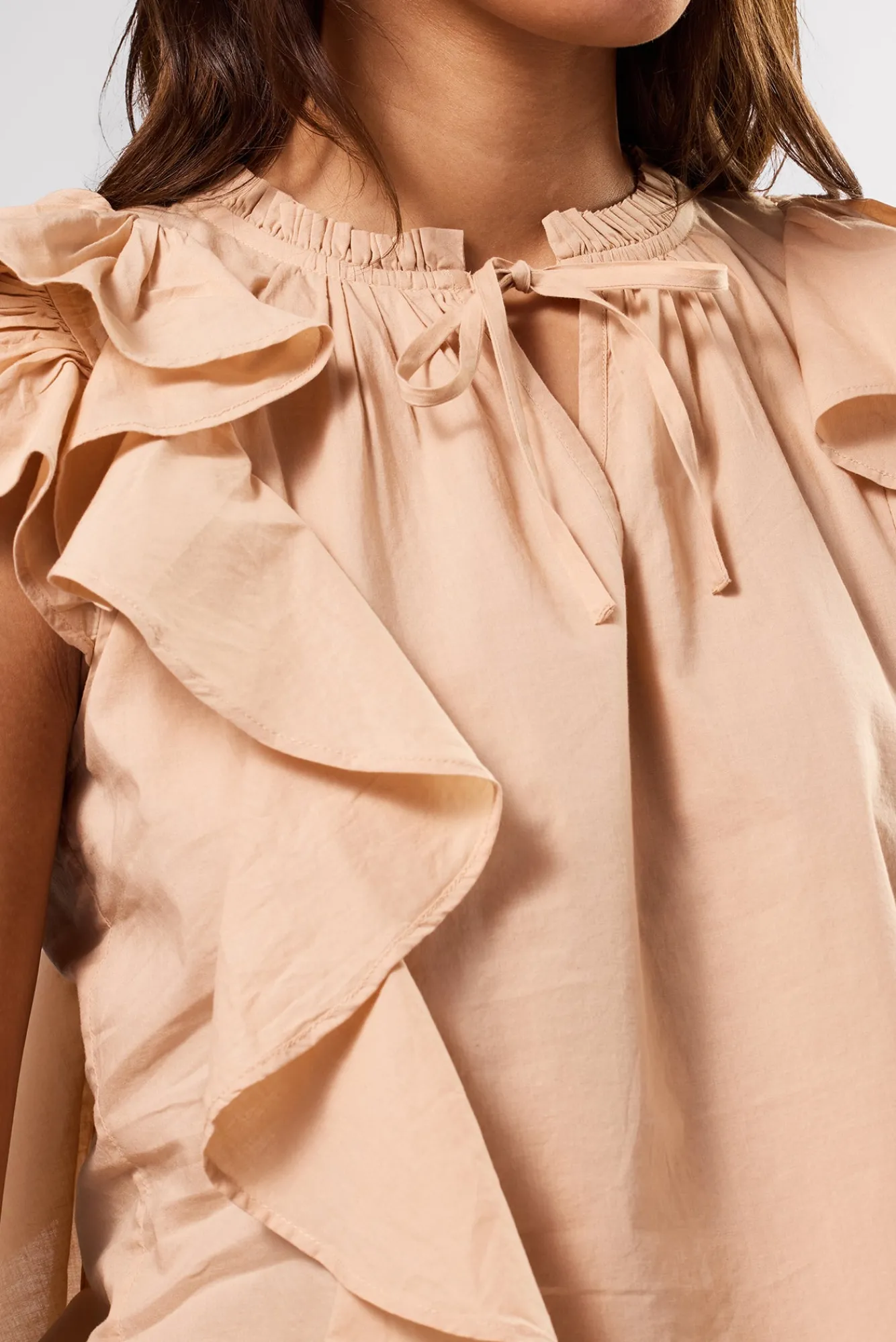 Amour Vert Ruffle Sleeve Top- Tops|Clearance