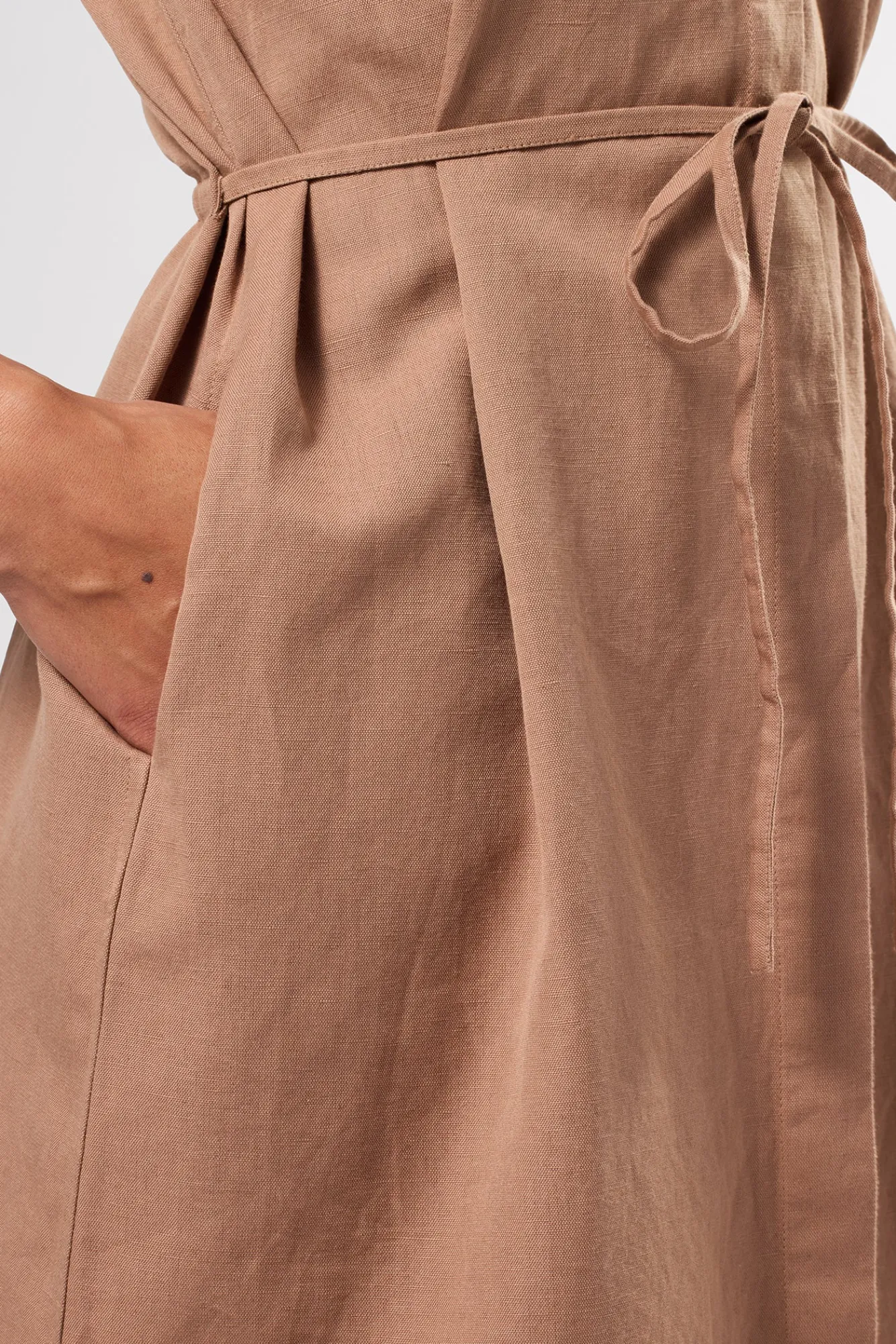 Amour Vert Kylen Cotton Linen Shirt Dress- Dresses|Clearance