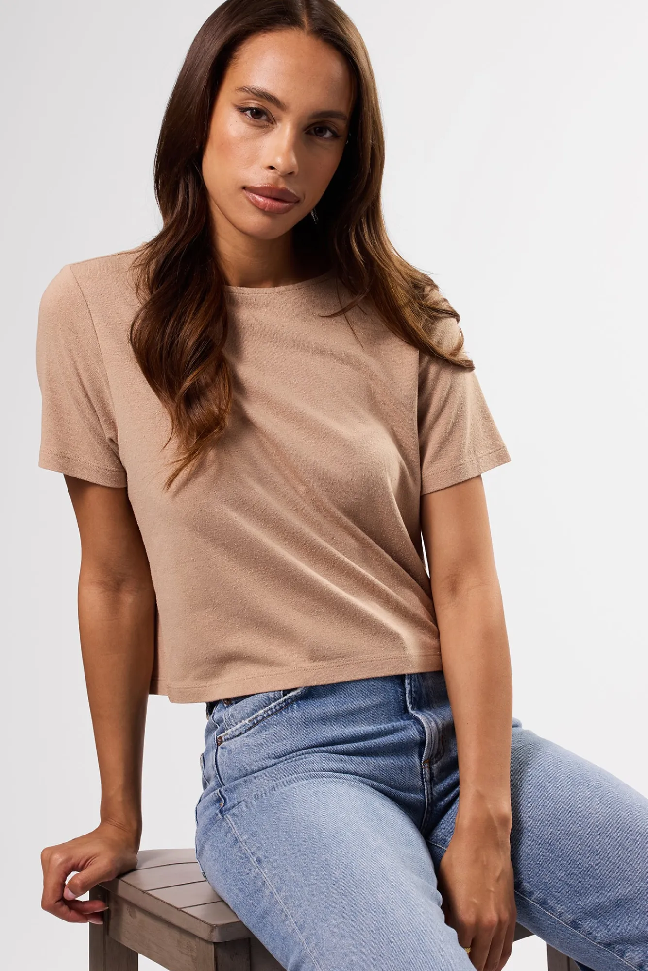 Amour Vert Yvette Silk Knit Tee- Tops|Tees