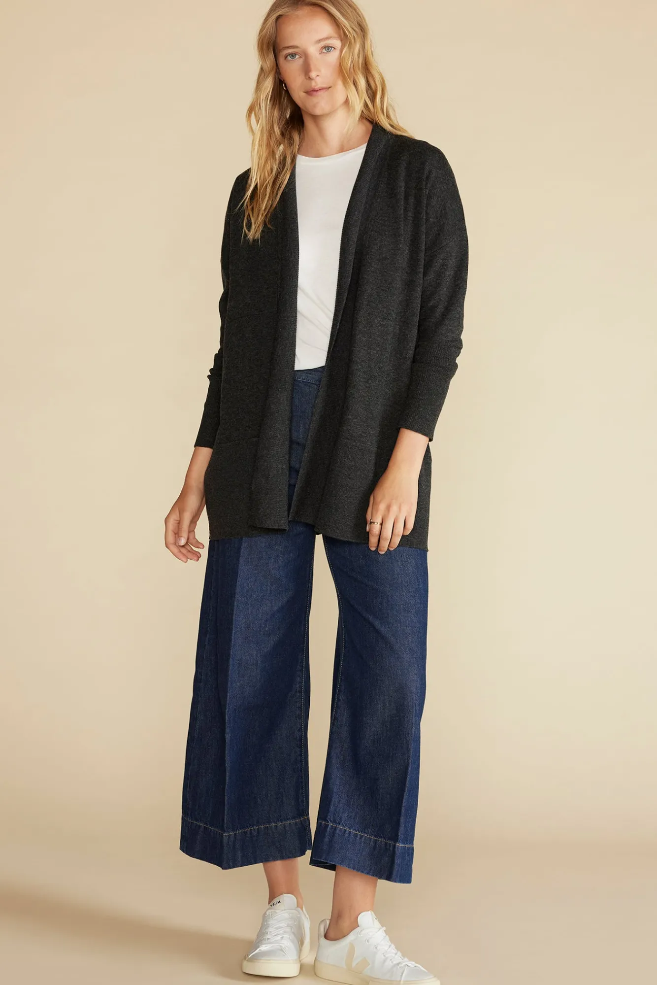 Amour Vert Bailey Wool Sweater Coat- Sweaters & Cardigans|Clearance