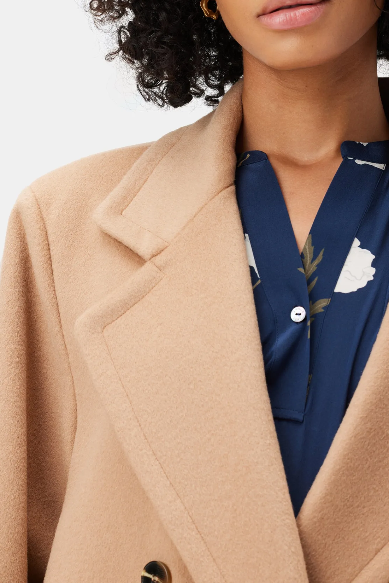 Amour Vert Double Breasted Car Coat- Jackets & Outerwear|Clearance