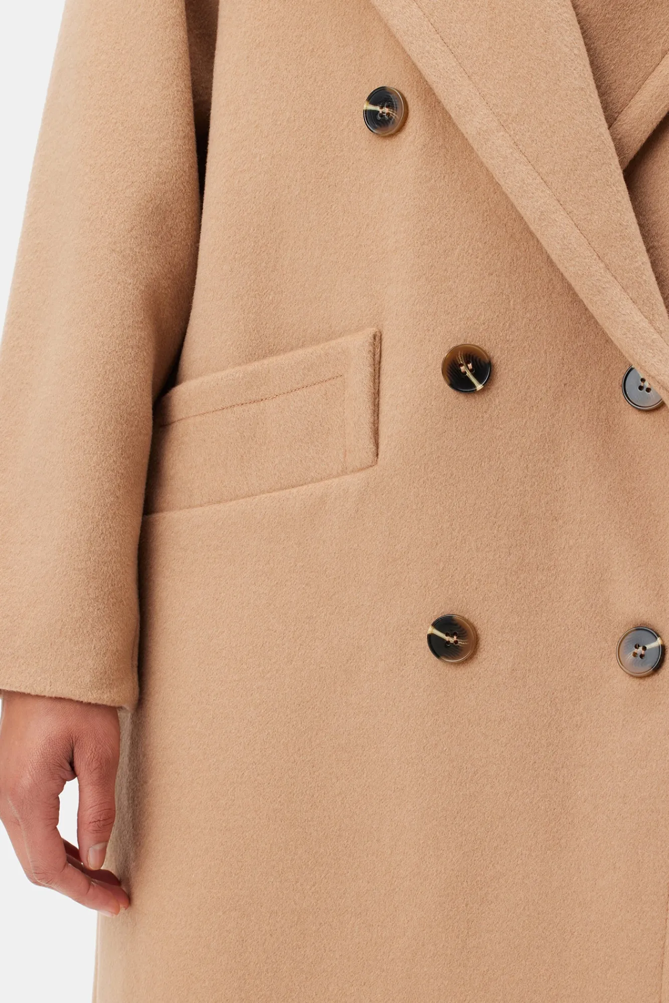 Amour Vert Double Breasted Car Coat- Jackets & Outerwear|Clearance