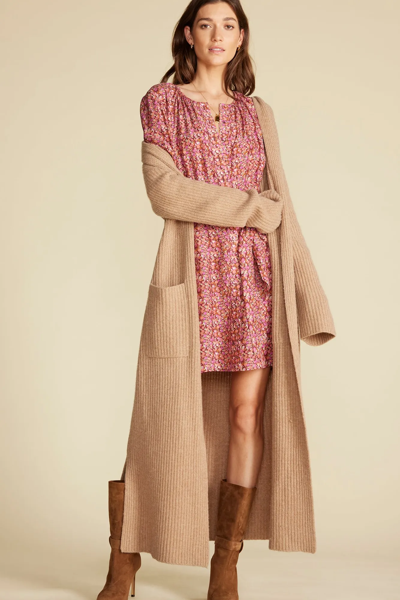 Amour Vert Marais Button Front Dress- Dresses