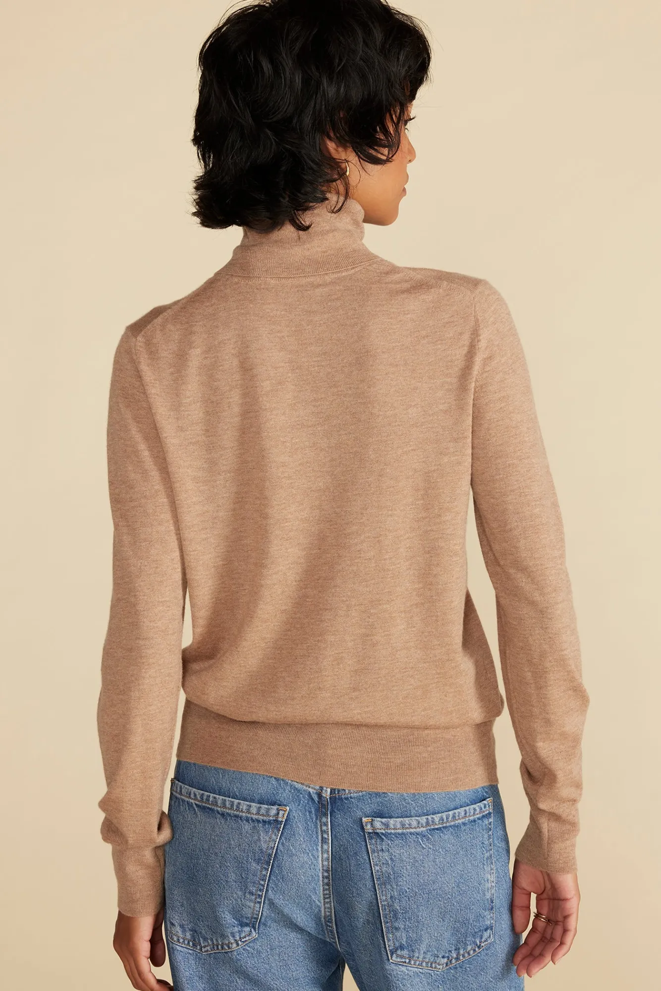 Amour Vert Carrie Turtleneck Cashmere Sweater- Sweaters & Cardigans|Clearance