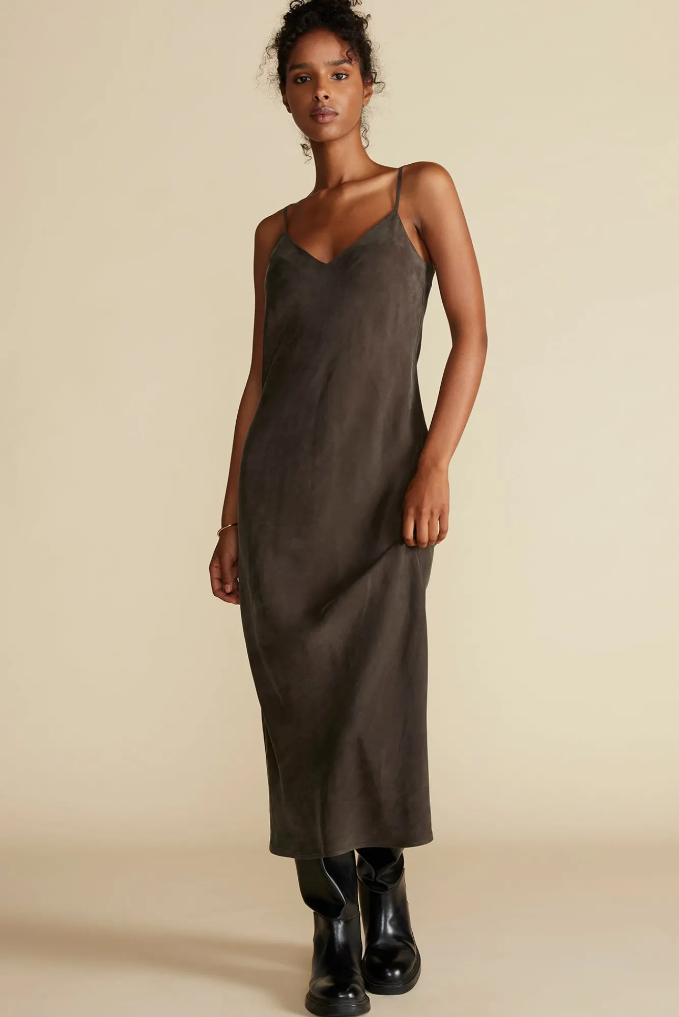 Amour Vert Eloise Cupro Slip Dress- Dresses