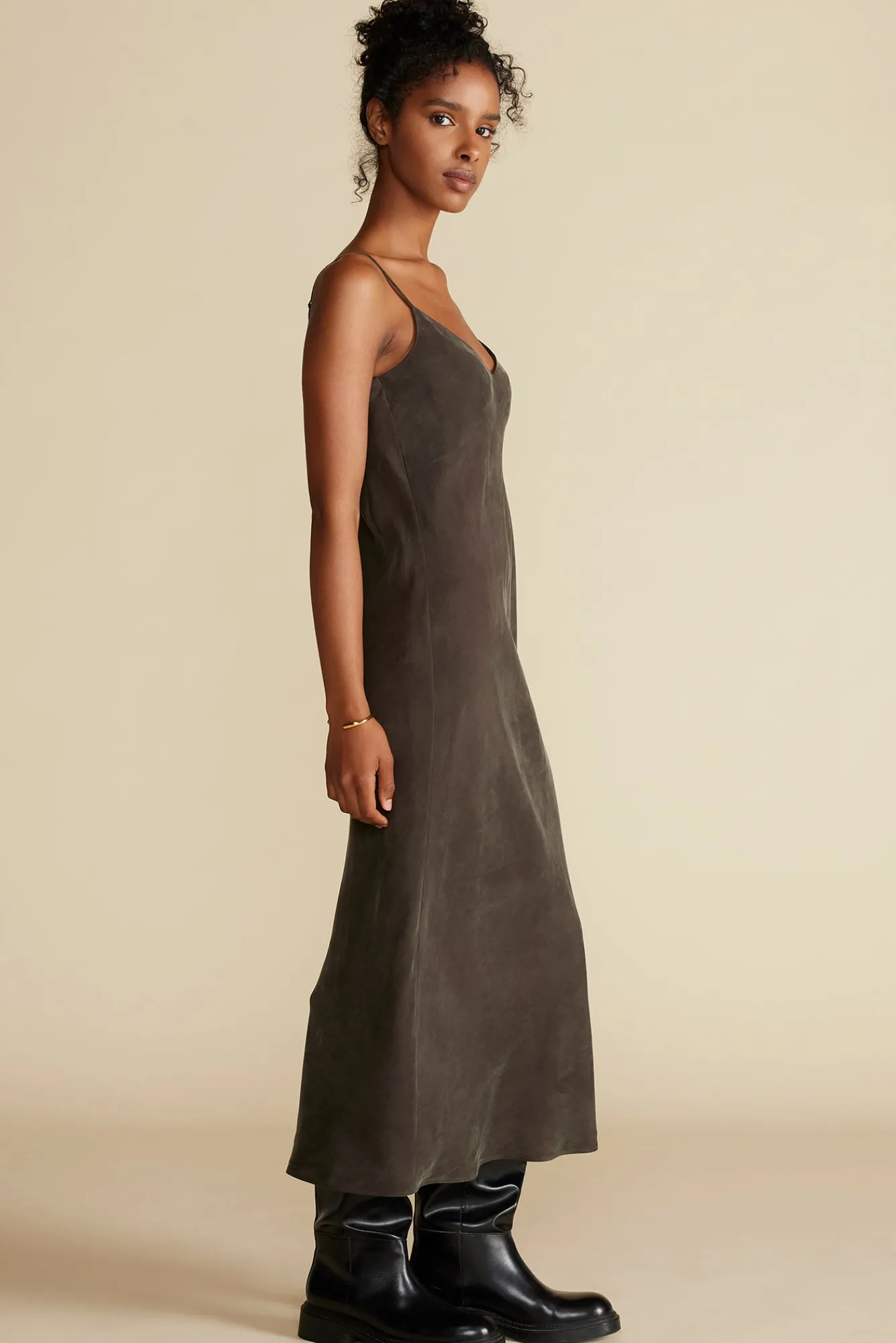 Amour Vert Eloise Cupro Slip Dress- Dresses