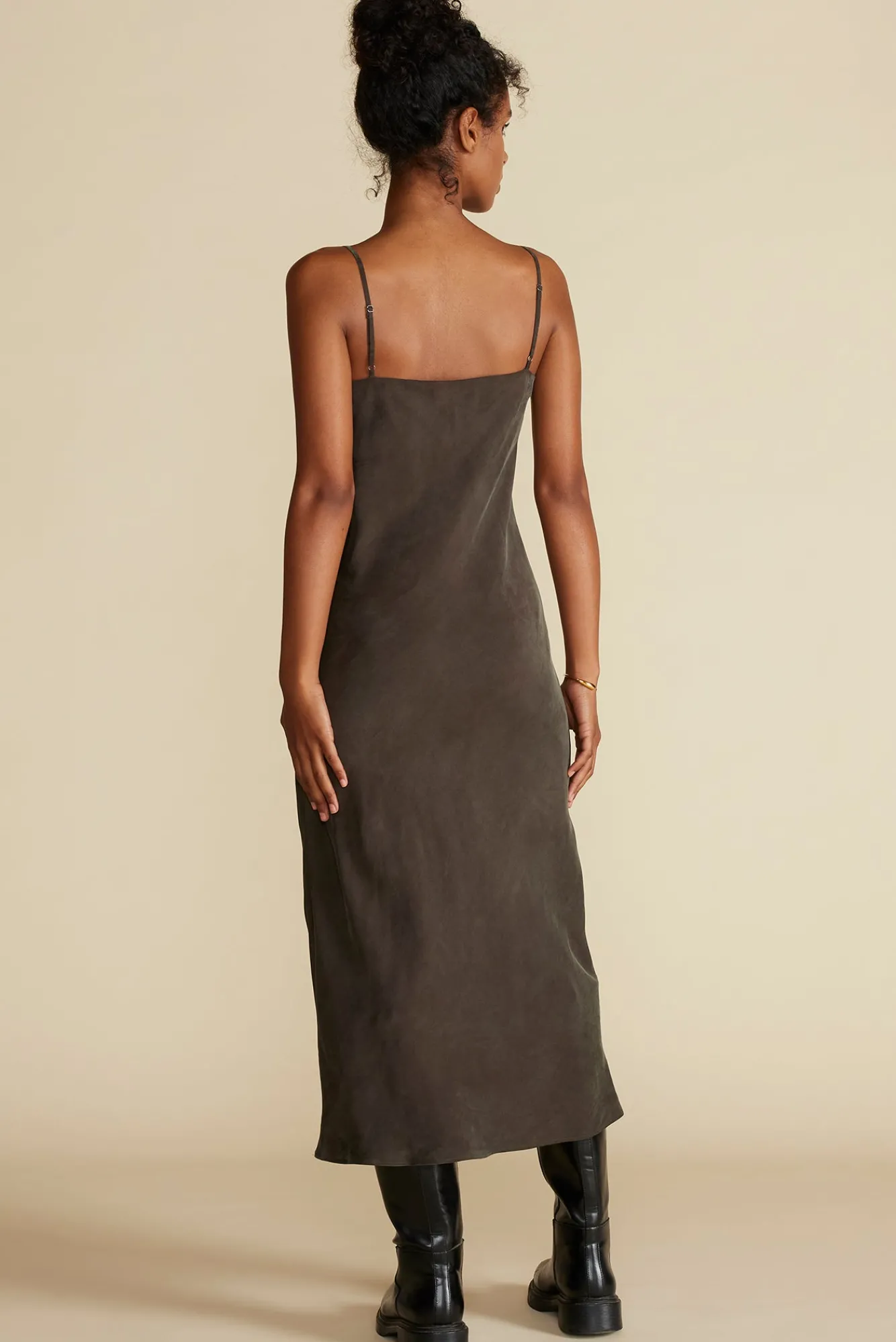Amour Vert Eloise Cupro Slip Dress- Dresses