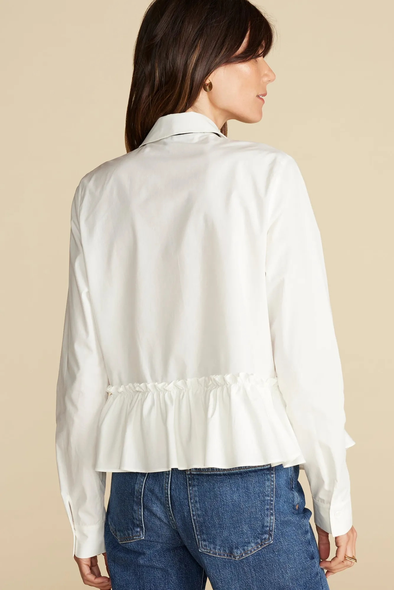 Amour Vert Cottine Cotton Poplin Tie Blouse- Blouses & Shirts|Tops