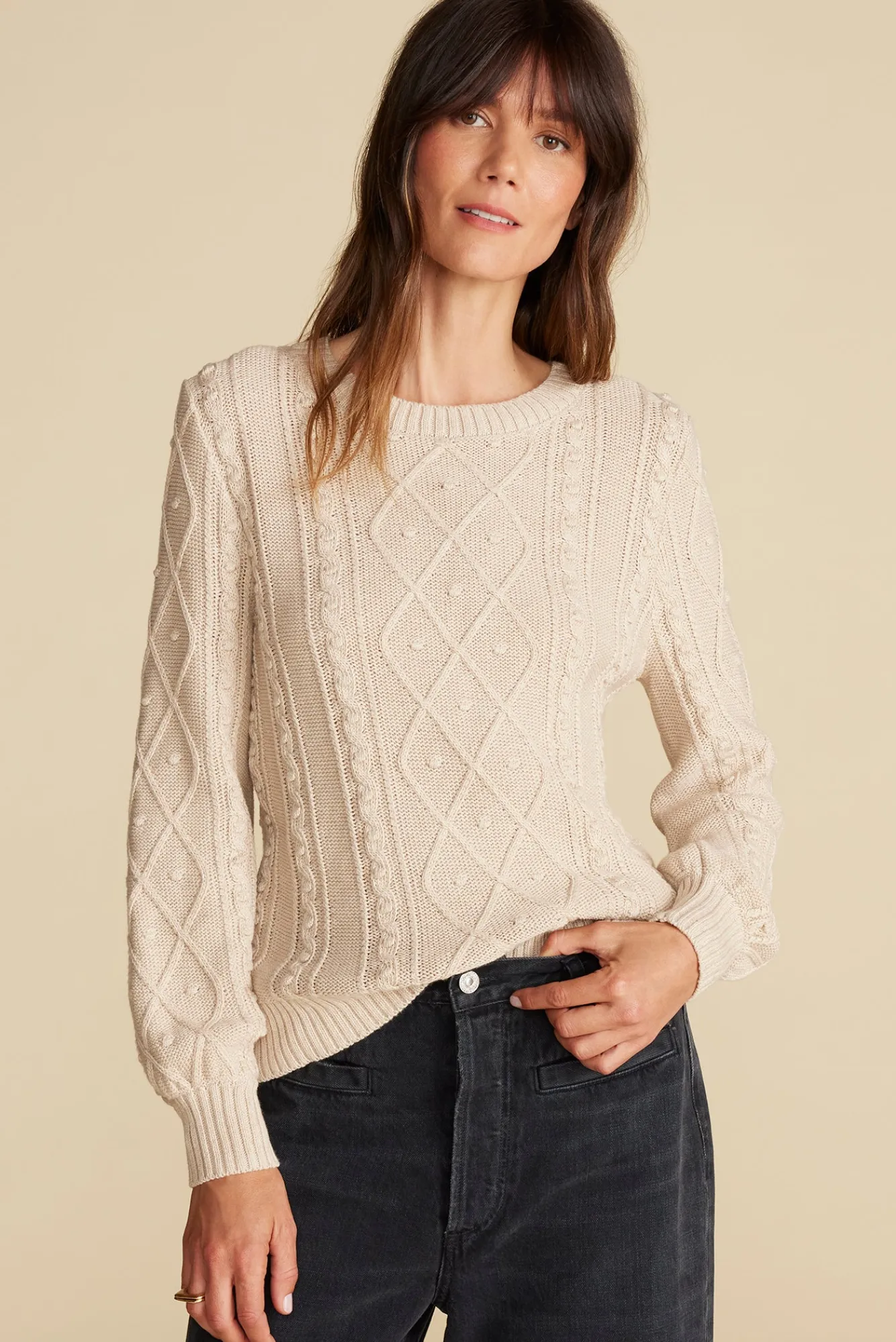 Amour Vert Faedra Organic Cotton Sweater- Sweaters & Cardigans