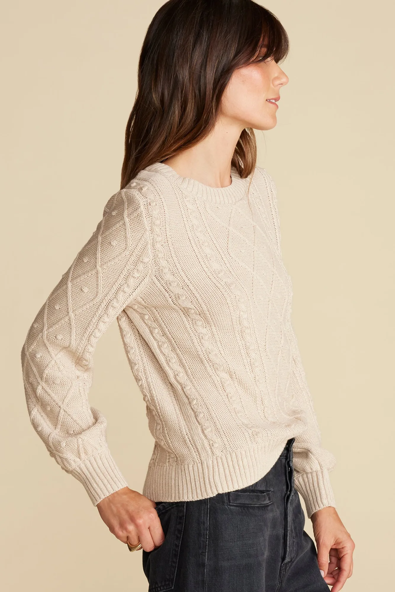 Amour Vert Faedra Organic Cotton Sweater- Sweaters & Cardigans