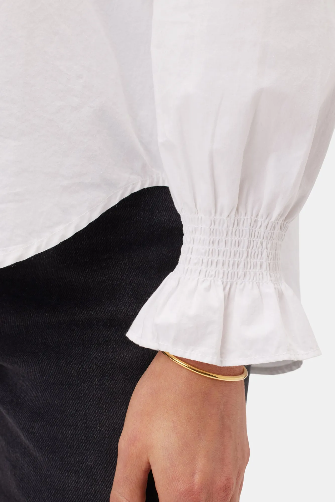 Amour Vert Bixby Organic Cotton Poplin Blouse- Tops|Clearance