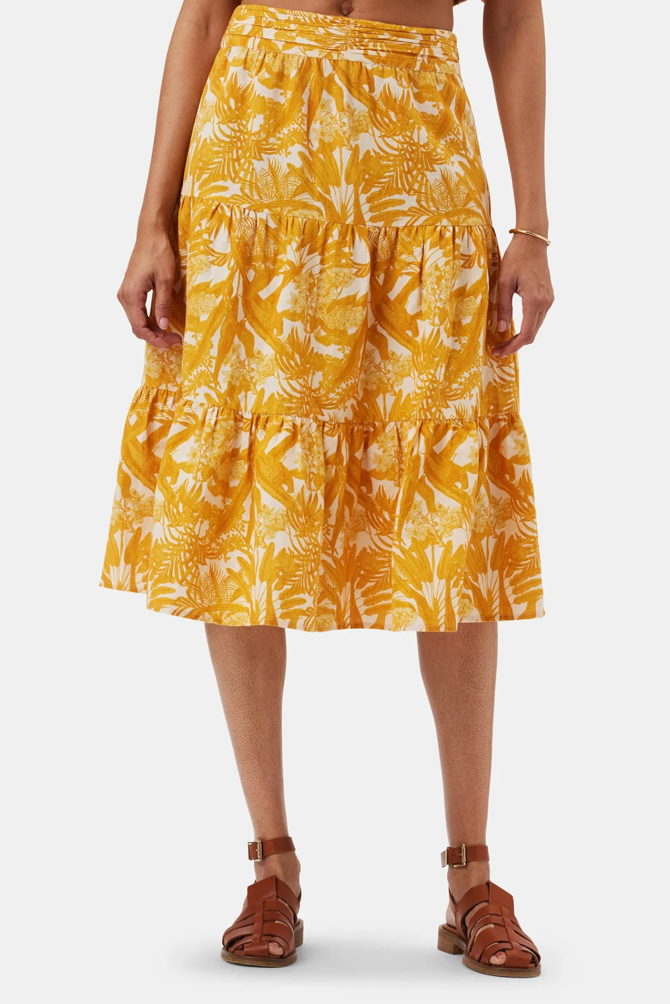 Amour Vert Silas Cotton Linen Skirt- Skirts|Clearance