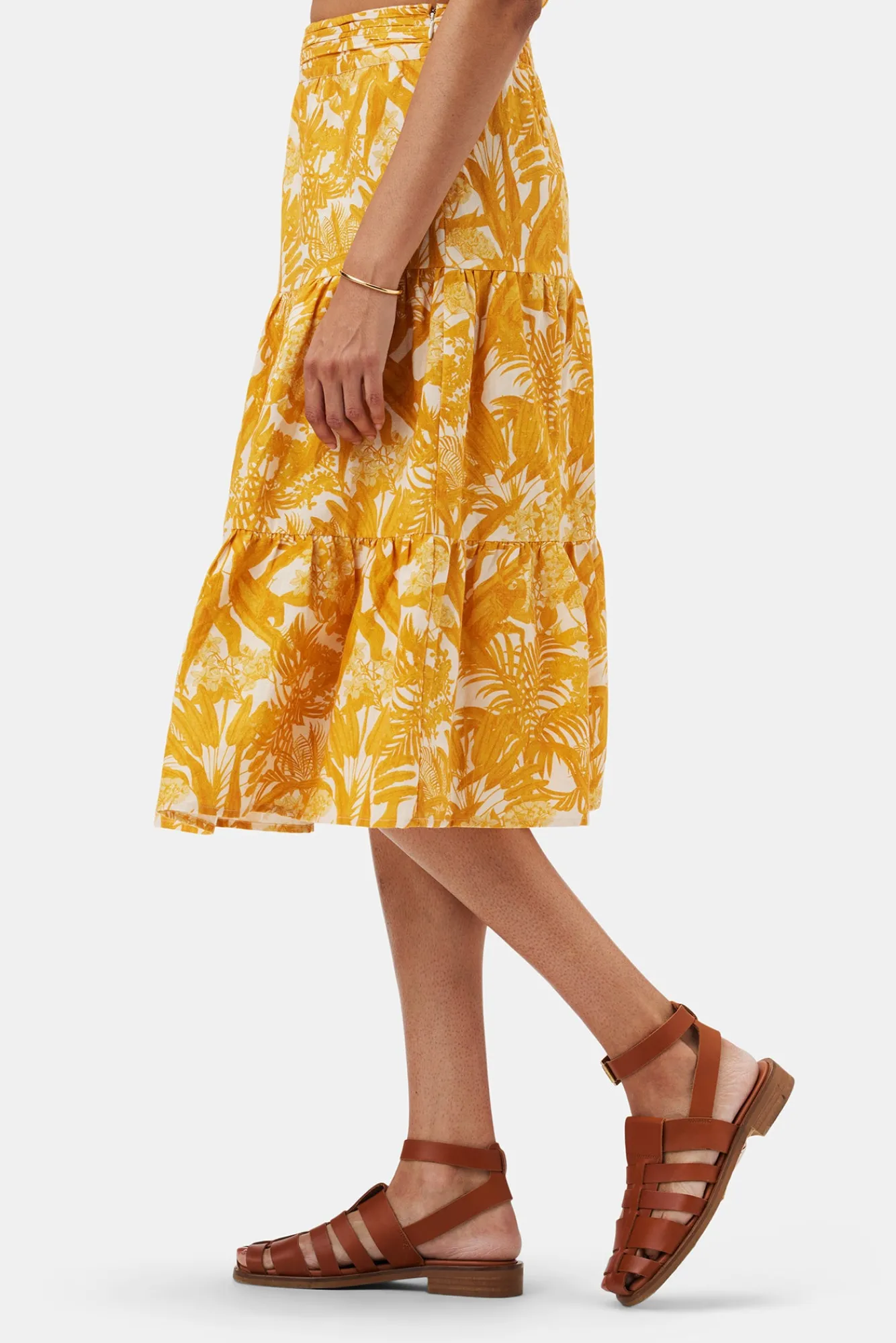 Amour Vert Silas Cotton Linen Skirt- Skirts|Clearance