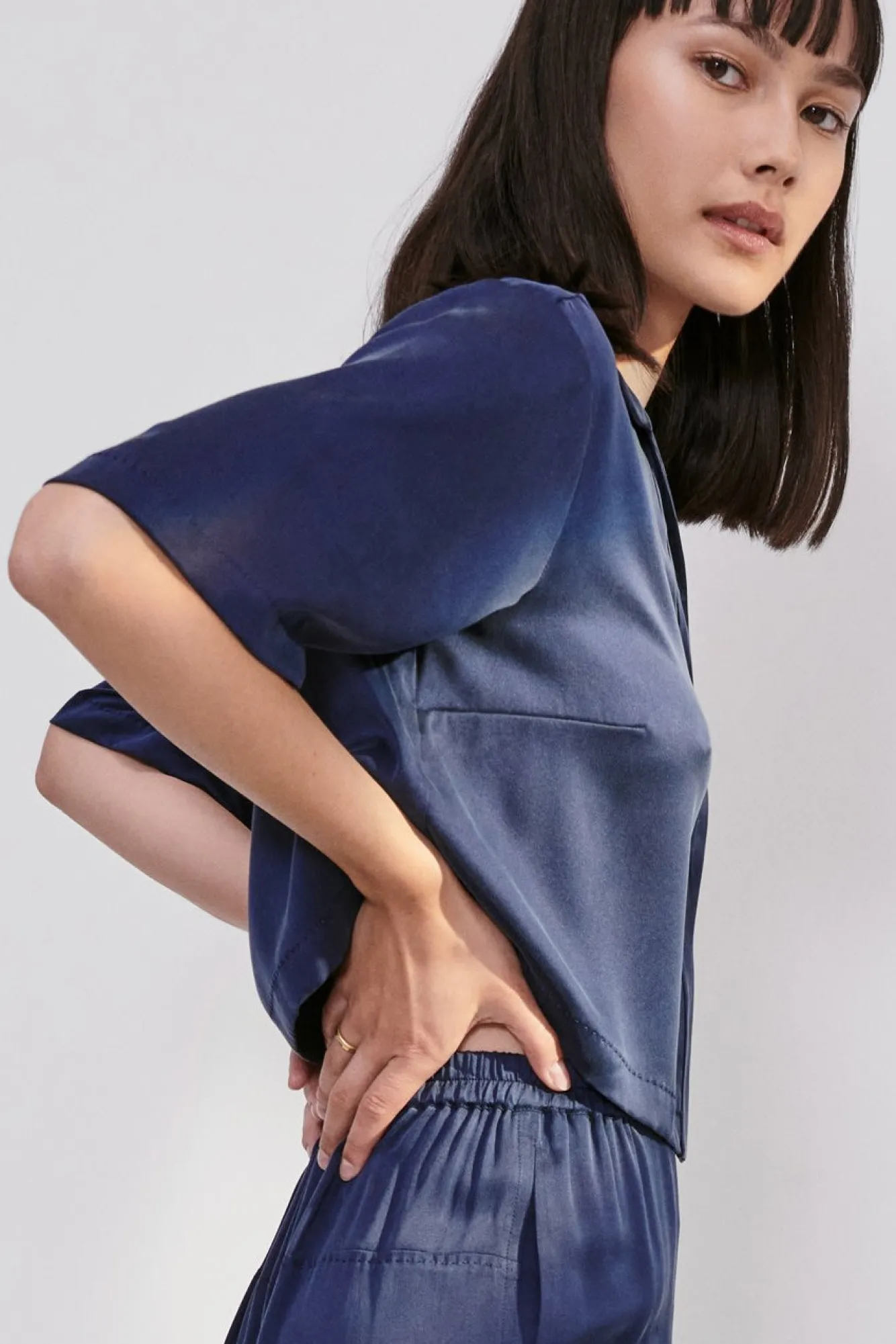 Amour Vert Lunya Washable Silk High Rise Pant Set- Loungewear