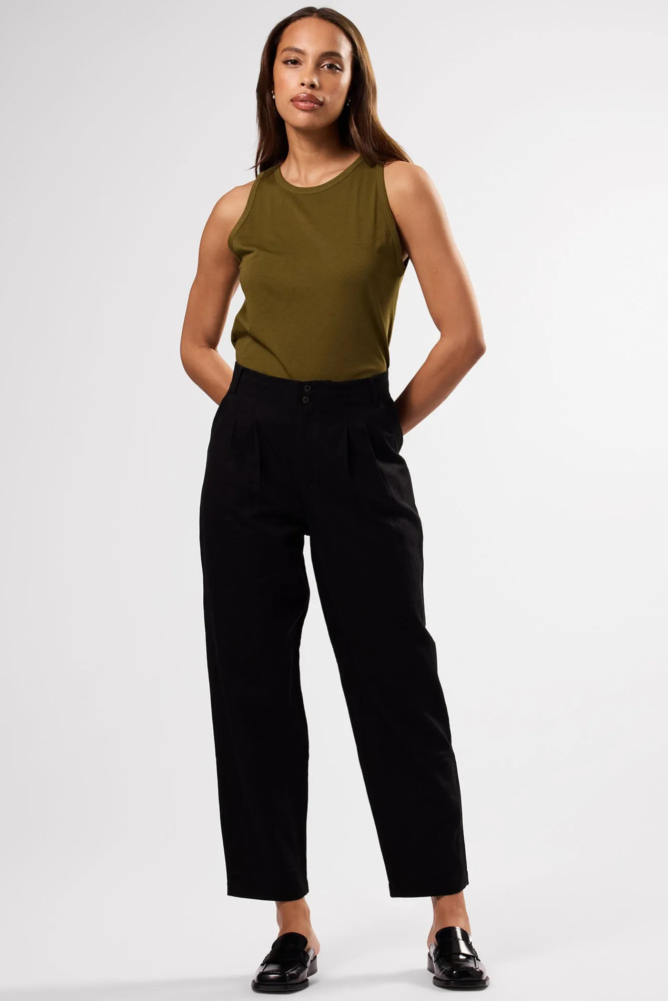 Amour Vert Larisa Cotton Linen Pant- Clearance
