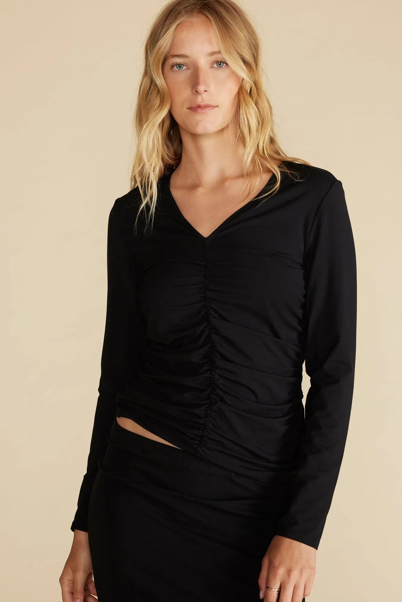 Amour Vert Elise Bamboo Knit Top- Tops|Clearance