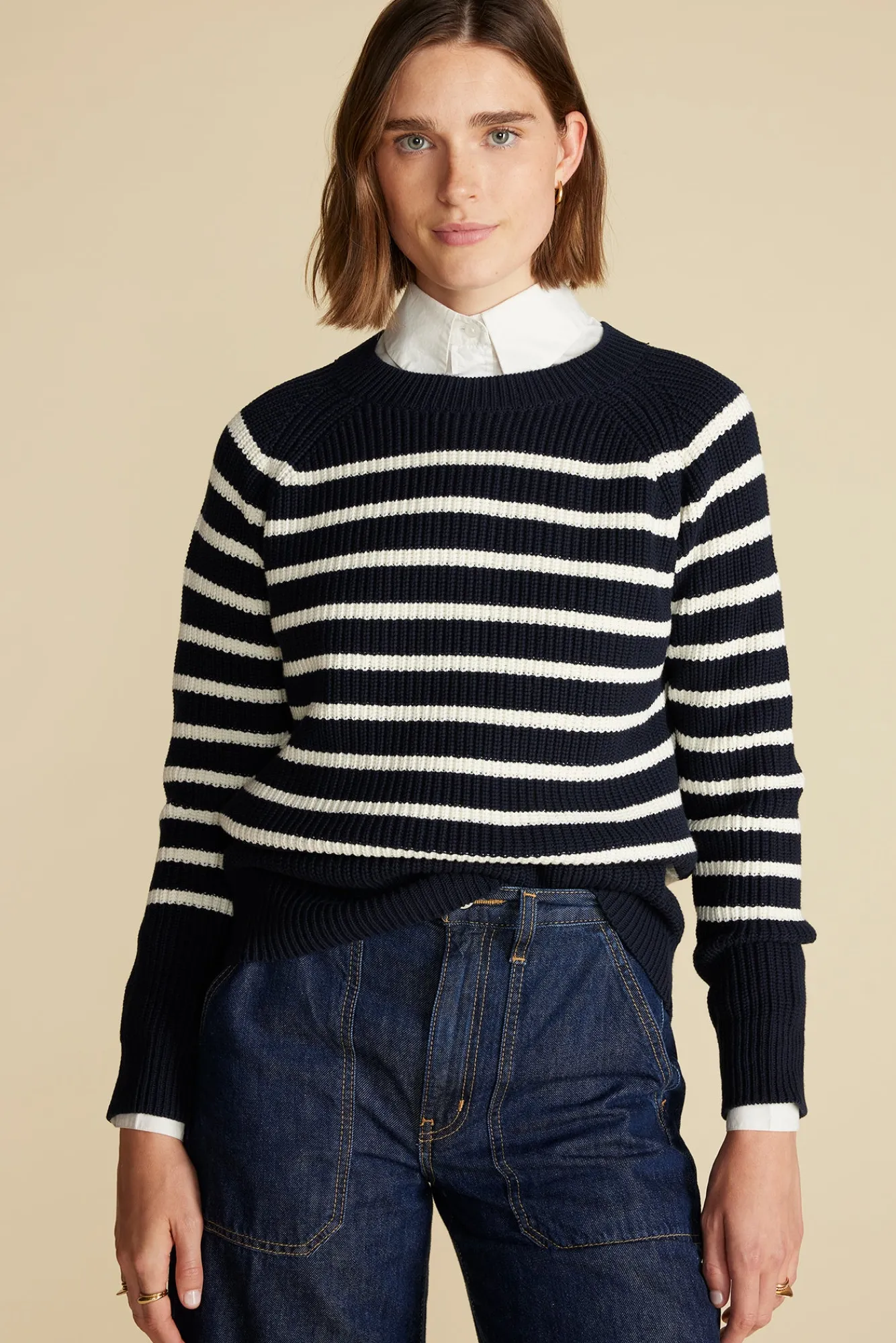 Amour Vert Layla Organic Cotton Sweater- Sweaters & Cardigans|Clearance