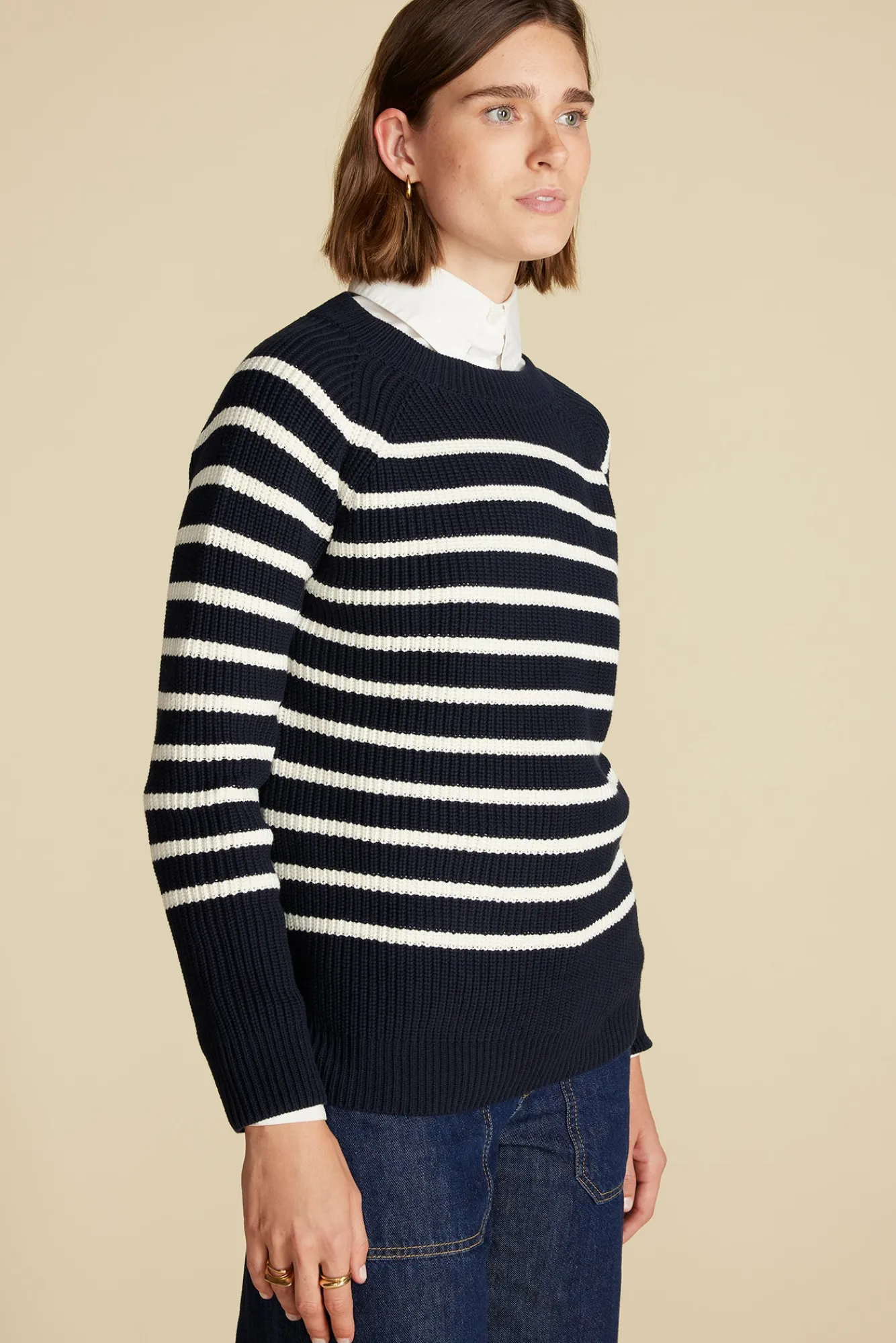 Amour Vert Layla Organic Cotton Sweater- Sweaters & Cardigans|Clearance