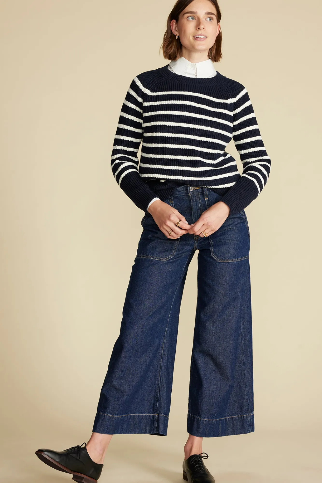 Amour Vert Layla Organic Cotton Sweater- Sweaters & Cardigans|Clearance