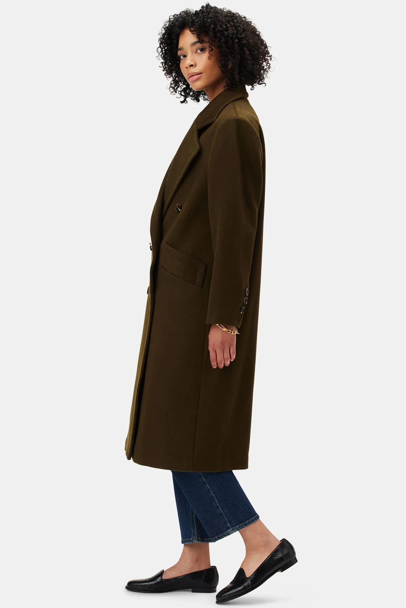 Amour Vert Double Breasted Car Coat- Jackets & Outerwear|Clearance