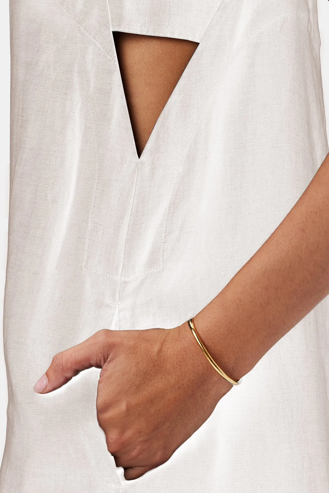 Amour Vert Lilly Pilly Kai Organic Linen Slip Dress- Dresses|Clearance