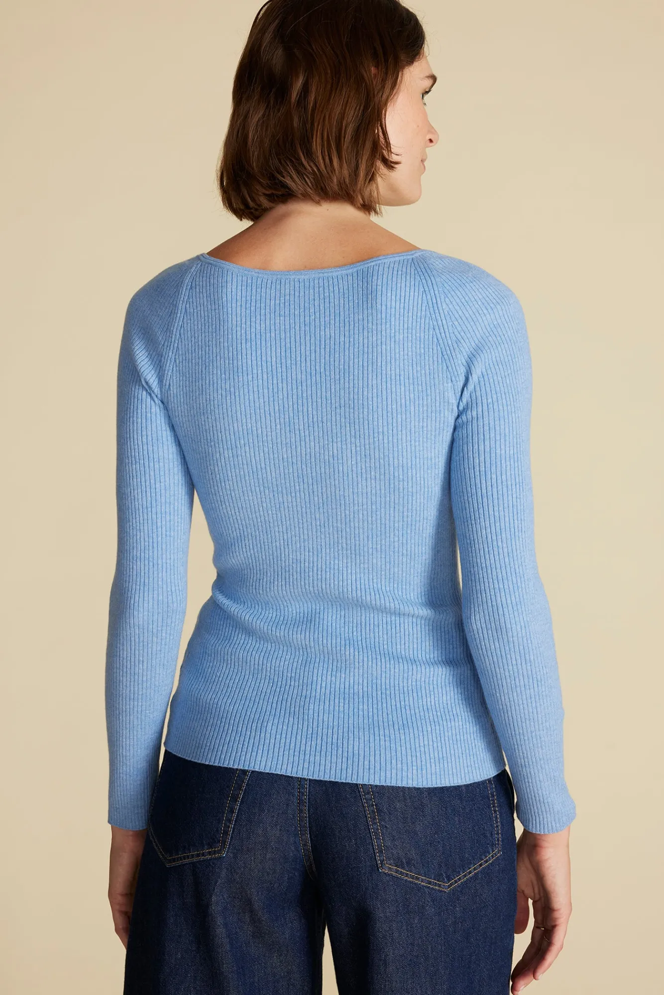 Amour Vert Maelle Square Neck Sweater- Sweaters & Cardigans|Tops