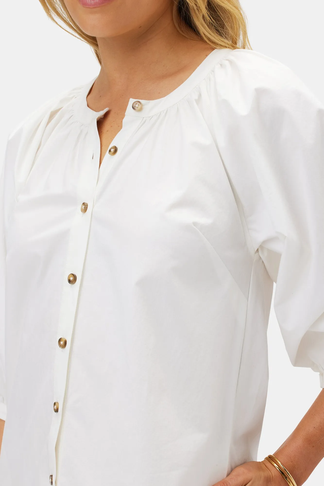 Amour Vert Esther Organic Cotton Poplin Dress- Dresses|Clearance