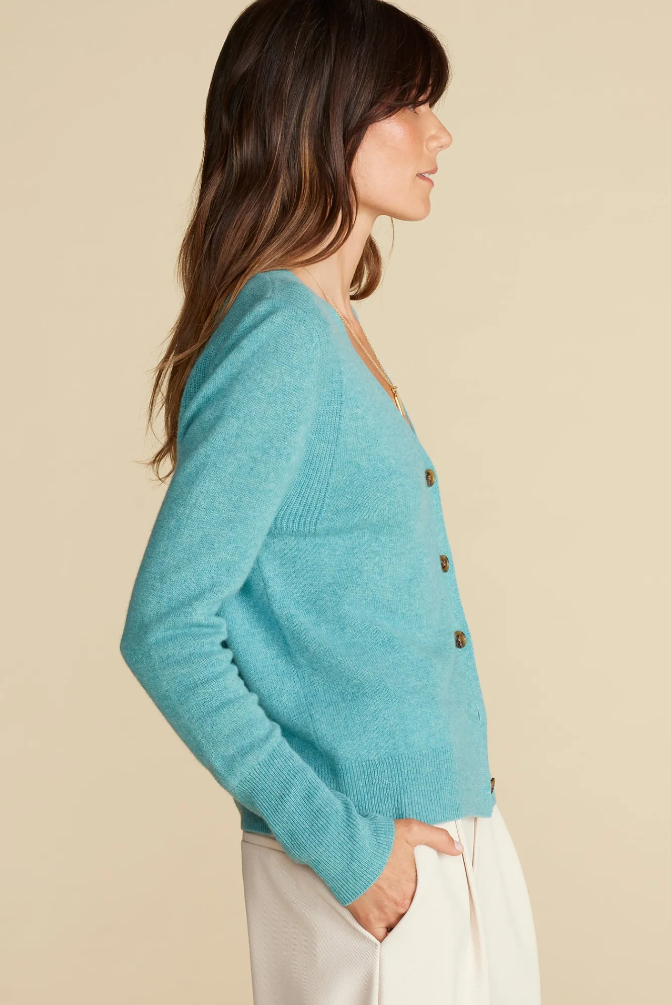 Amour Vert Mason Cashmere Cardigan- Sweaters & Cardigans