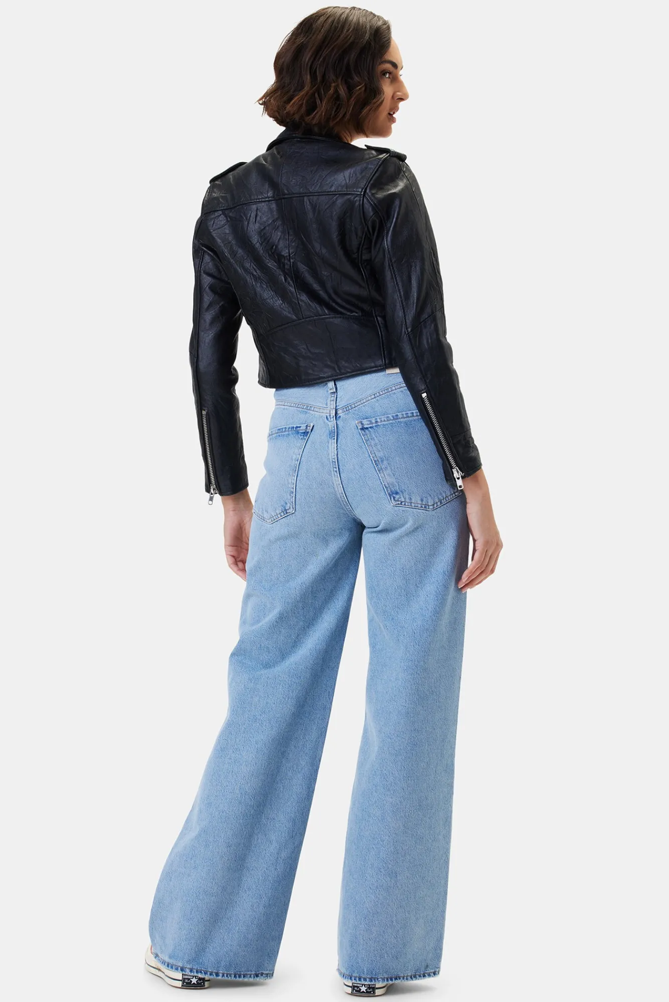 Amour Vert Deadwood Joan Leather Biker Jacket- Jackets & Outerwear