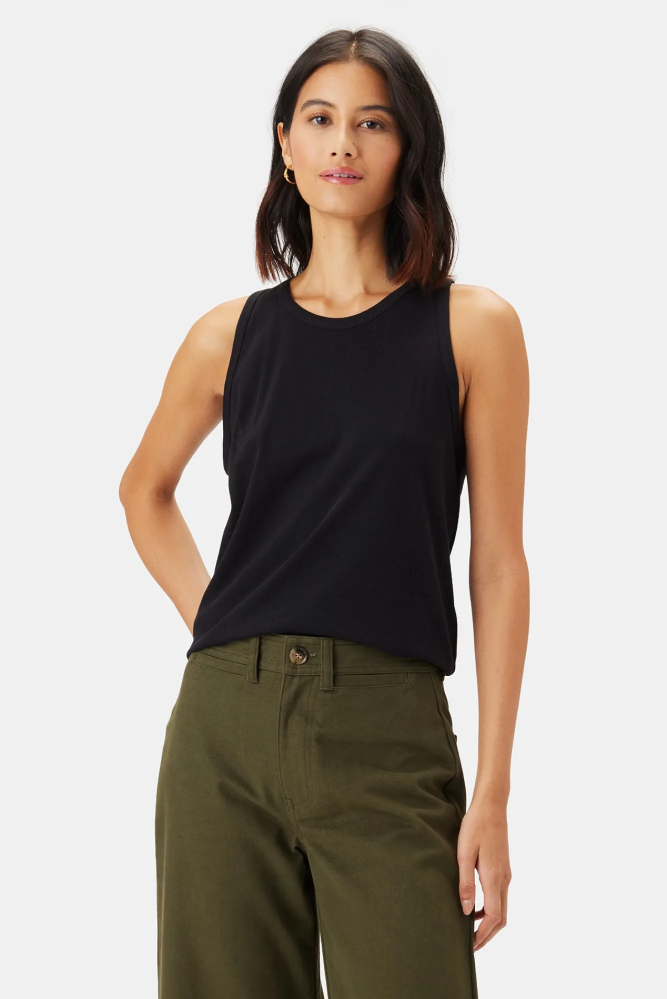 Amour Vert Jillian Organic Cotton Tank- Tops|Clearance
