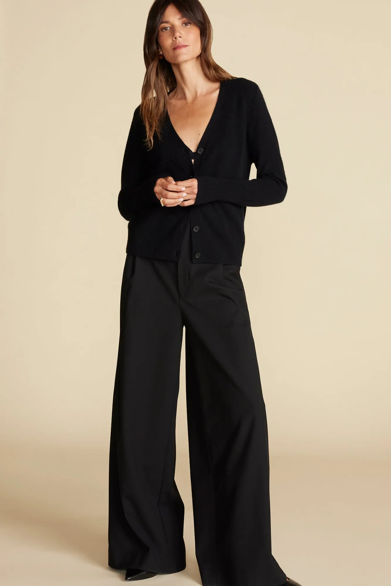 Amour Vert Mason Cashmere Cardigan- Sweaters & Cardigans