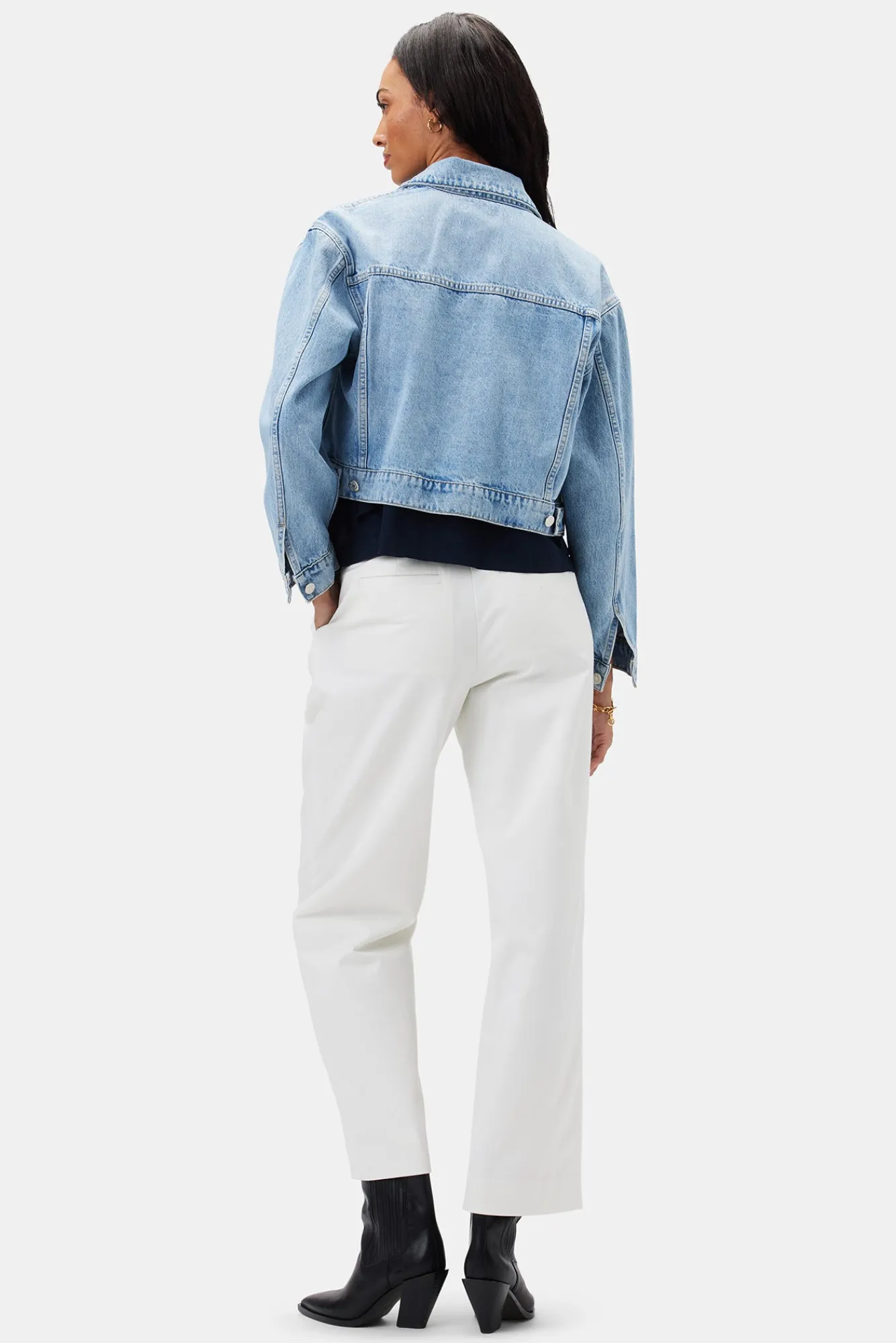 Amour Vert ETICA River Crop Jacket- Jackets & Outerwear|Denim