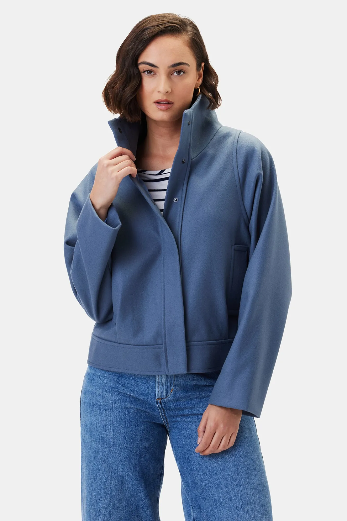 Amour Vert Joelle Wool Twill Jacket- Jackets & Outerwear|Clearance