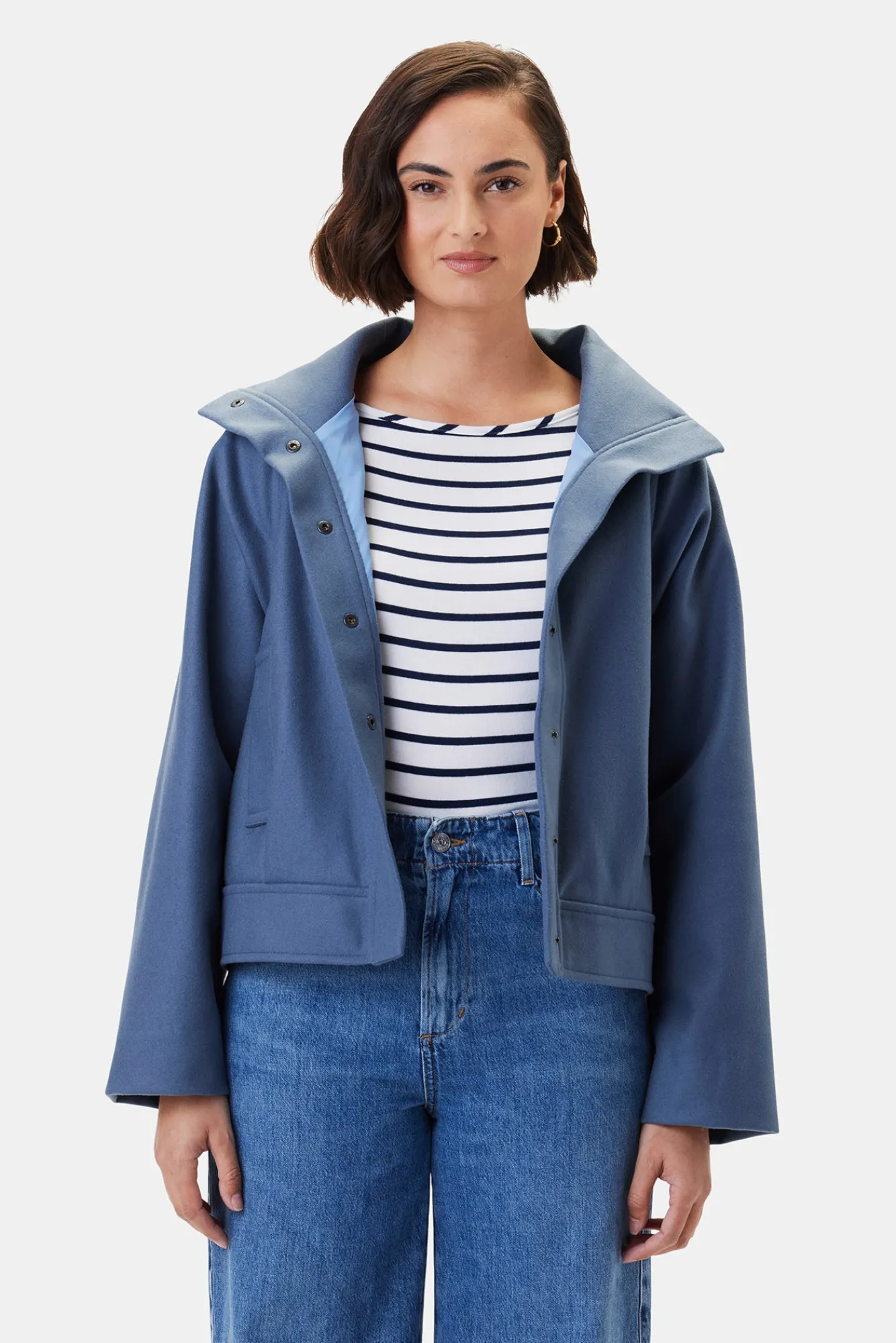 Amour Vert Joelle Wool Twill Jacket- Jackets & Outerwear|Clearance