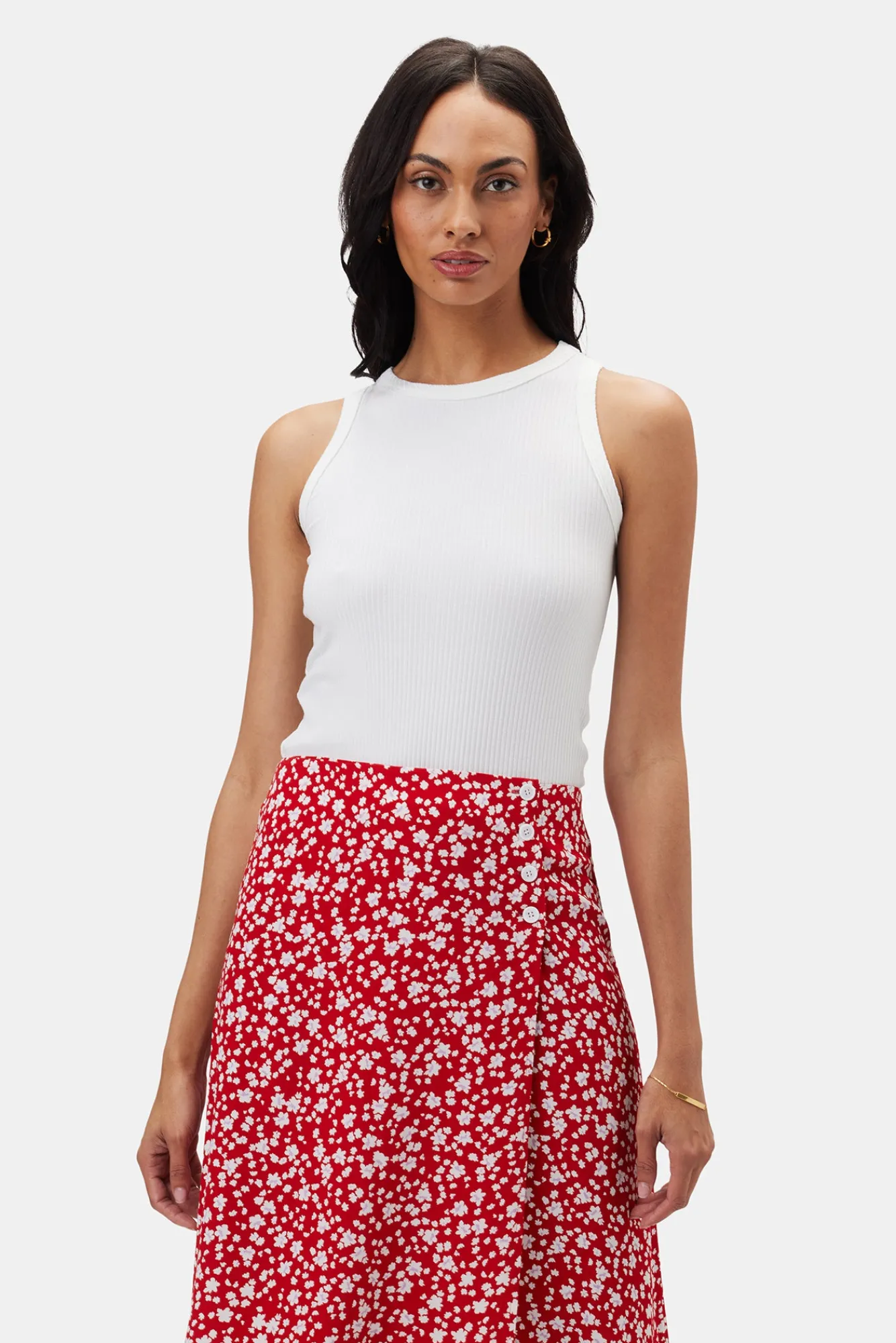 Amour Vert Asmet Paris Rib Tank- Tops|Clearance