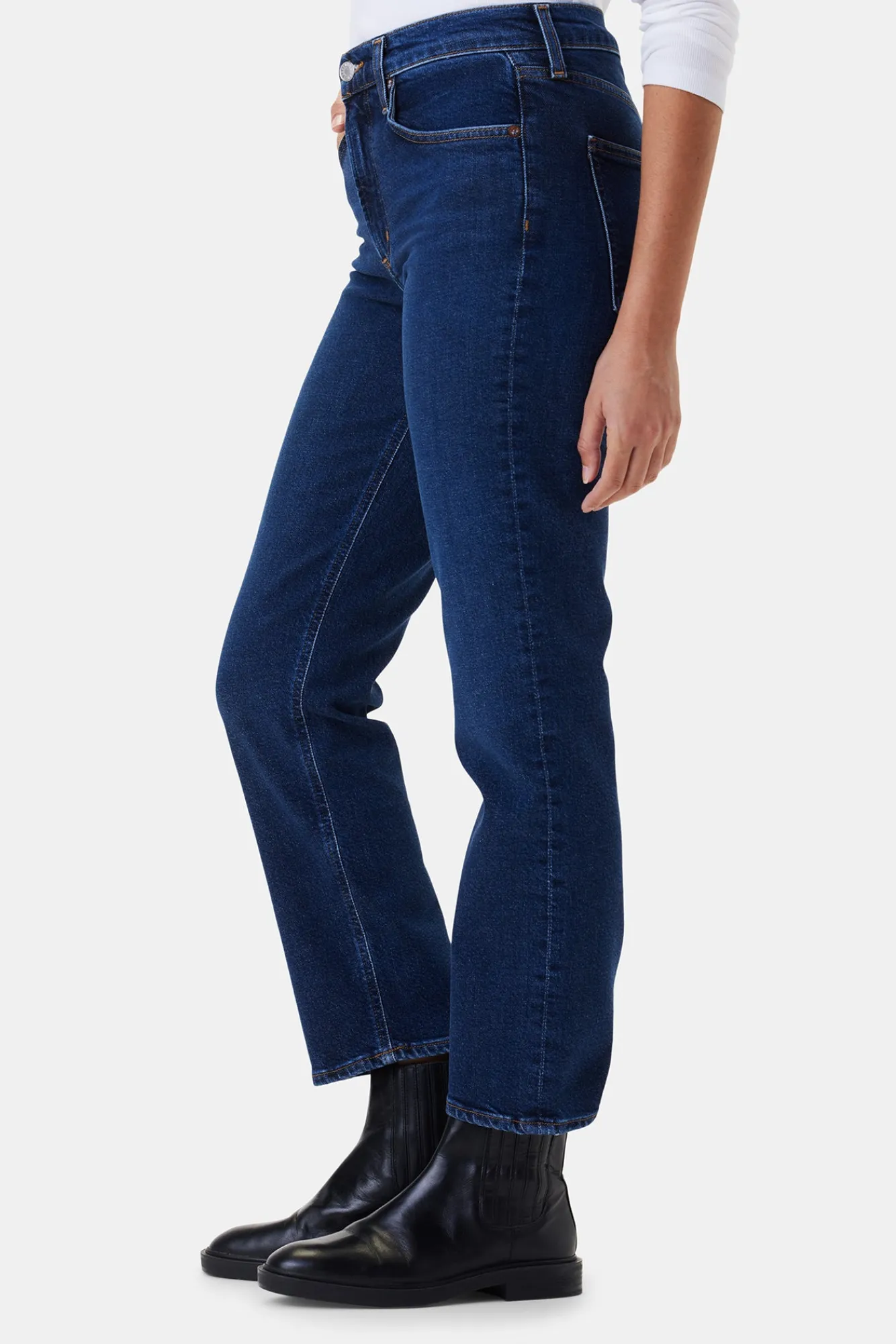 Amour Vert AGOLDE Kye Mid Rise Straight Crop- Pants|Denim