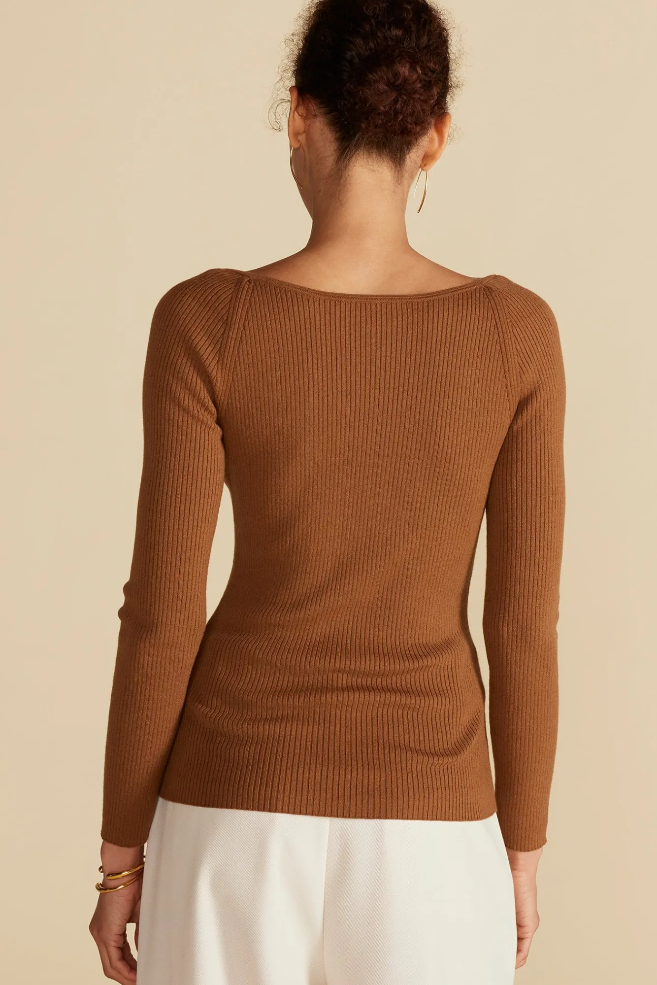 Amour Vert Maelle Square Neck Sweater- Sweaters & Cardigans|Tops