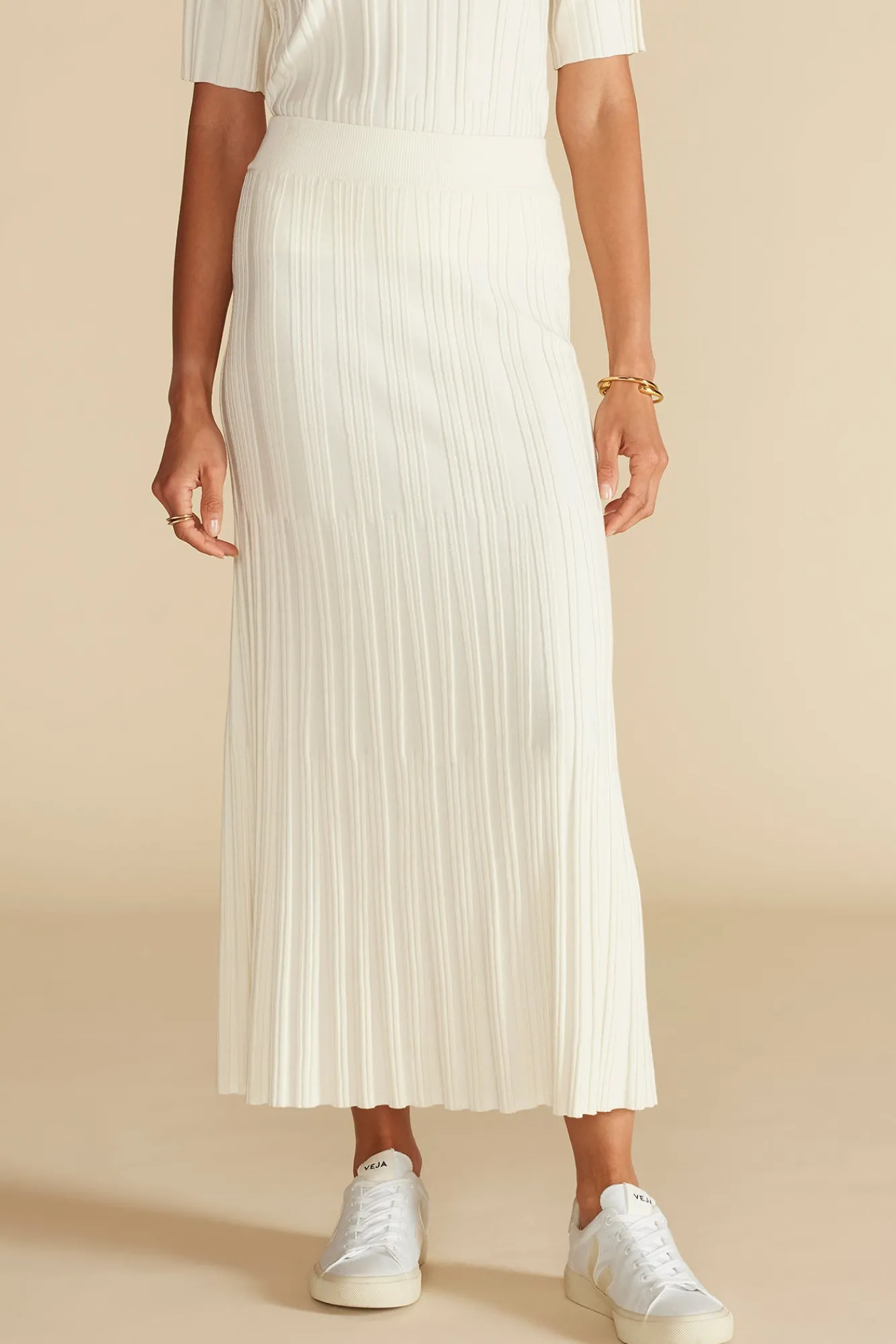 Amour Vert Cerise Knit Midi Skirt- Skirts|Clearance