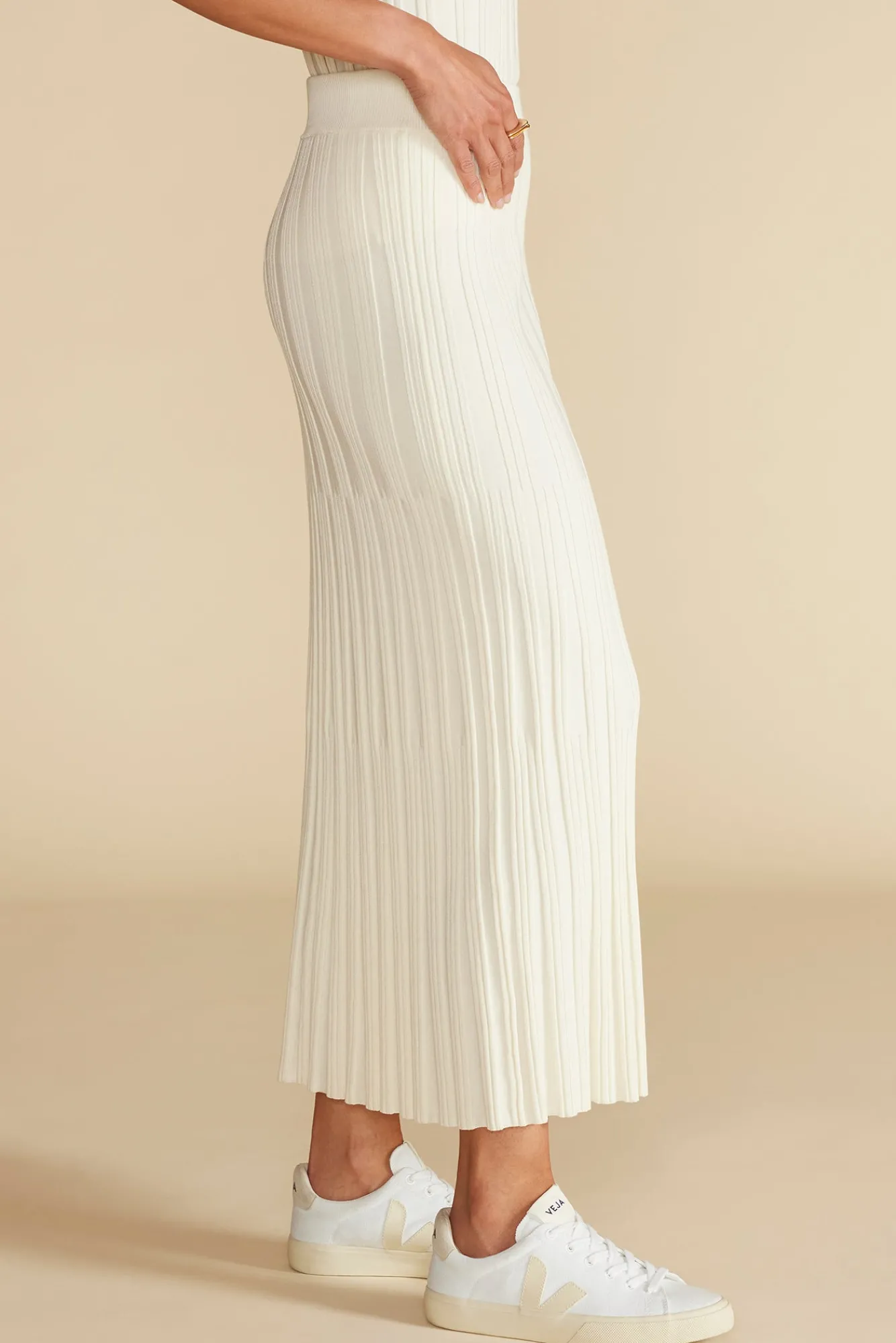 Amour Vert Cerise Knit Midi Skirt- Skirts|Clearance